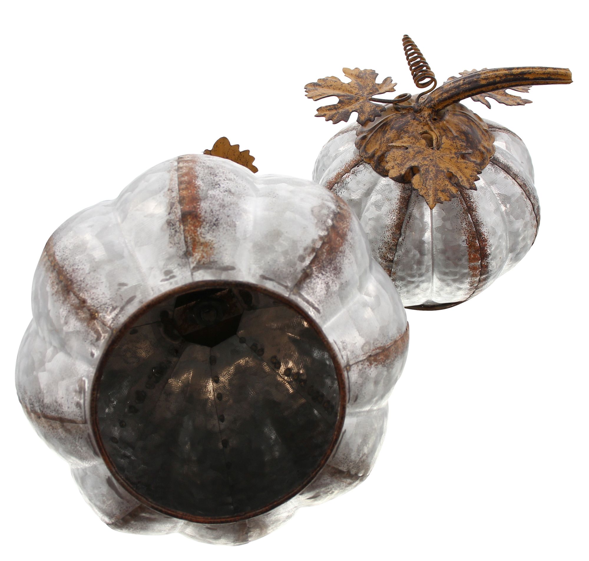 Metallkürbis "Rostblätter", 2er Set im Frank Flechtwaren Online Shop für Herbst kaufen Metallkürbis "Rostblätter", 2er Set im Frank Flechtwaren Online Shop für Herbst kaufen