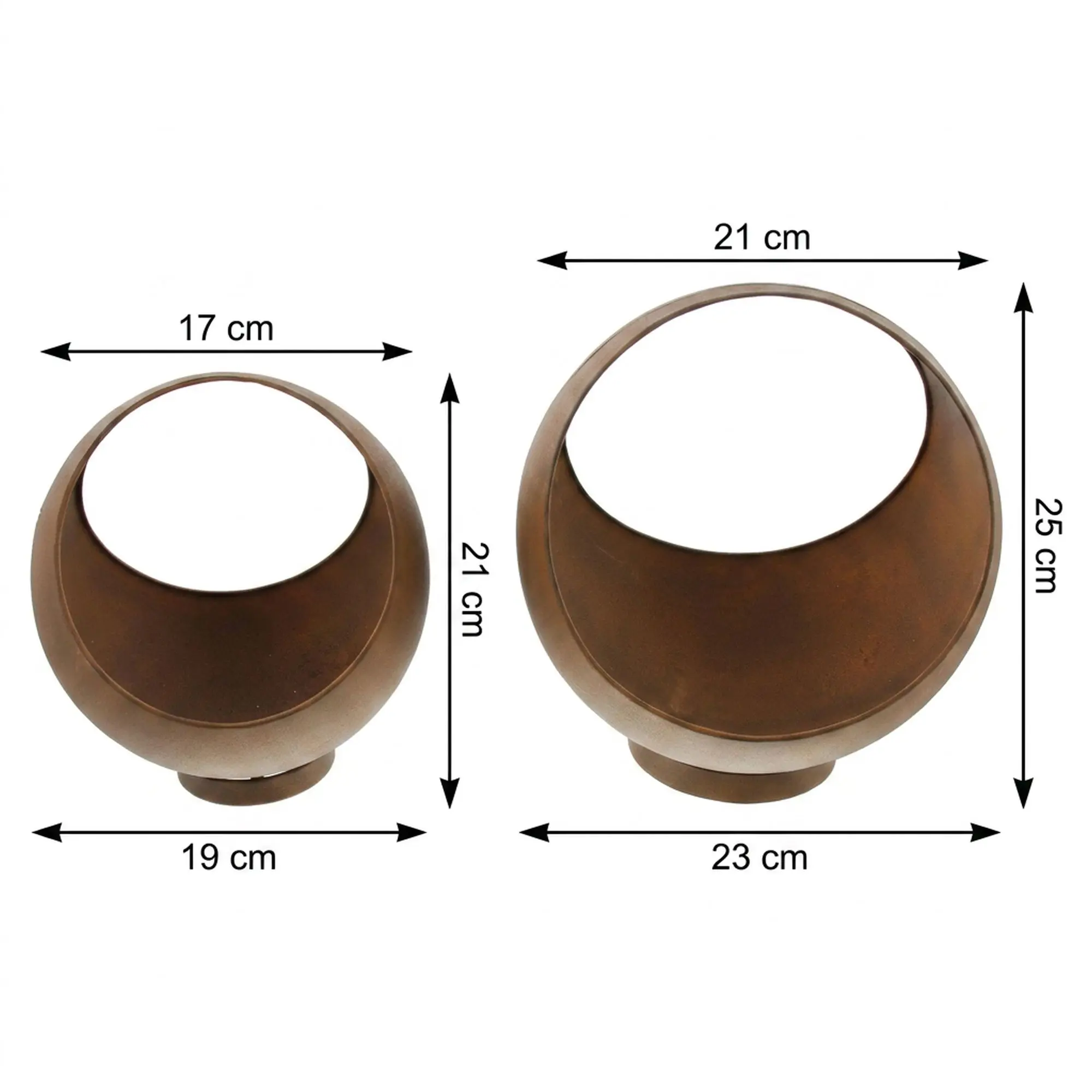 Pflanzkugel "Rost", 2er Set  im Frank Flechtwaren Online Shop für Bunter Ostergarten kaufen