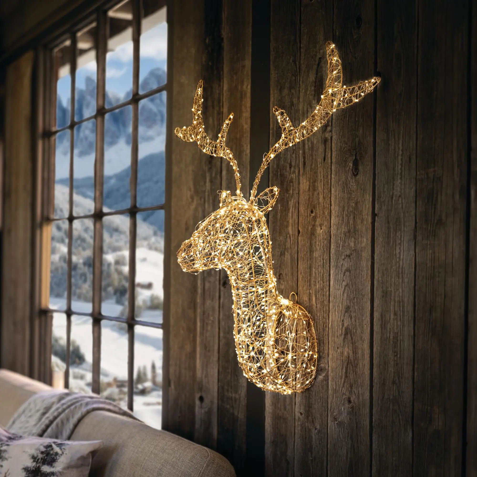 LED-Wanddeko "Hirschkopf"  im Frank Flechtwaren Online Shop kaufen