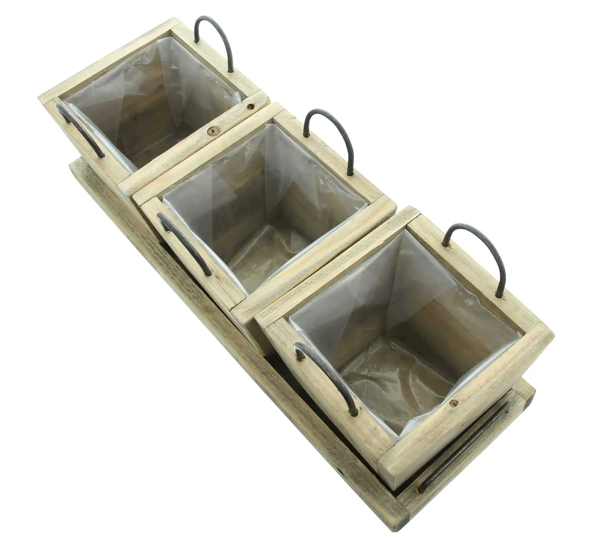 Holzpflanzer "Recycling-Chic"  im Frank Flechtwaren Online Shop für Pflanztöpfe kaufen