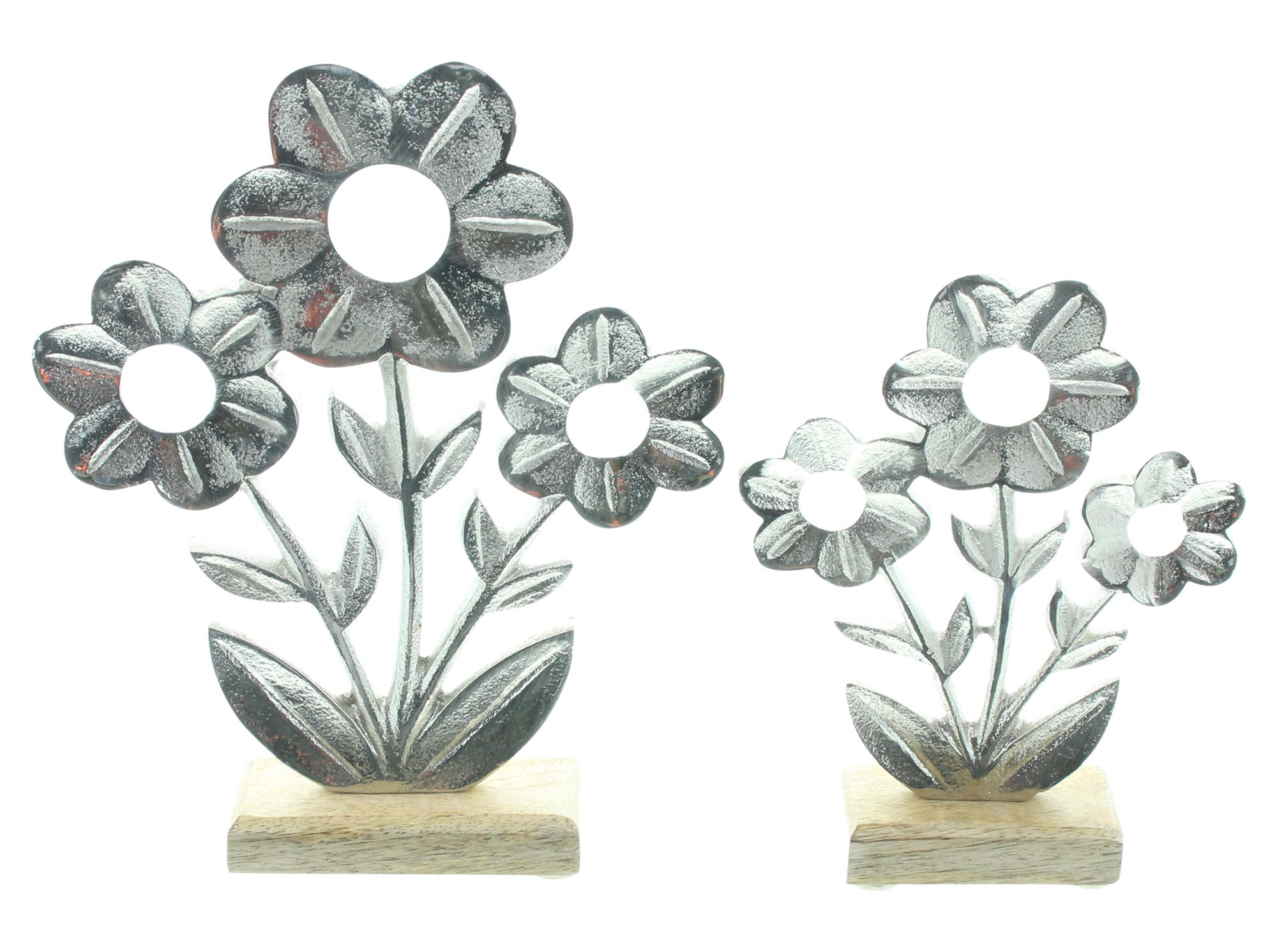 Blume "Silber, 2er Set im Frank Flechtwaren Online Shop für Ostern kaufen Blume "Silber, 2er Set im Frank Flechtwaren Online Shop für Ostern kaufen