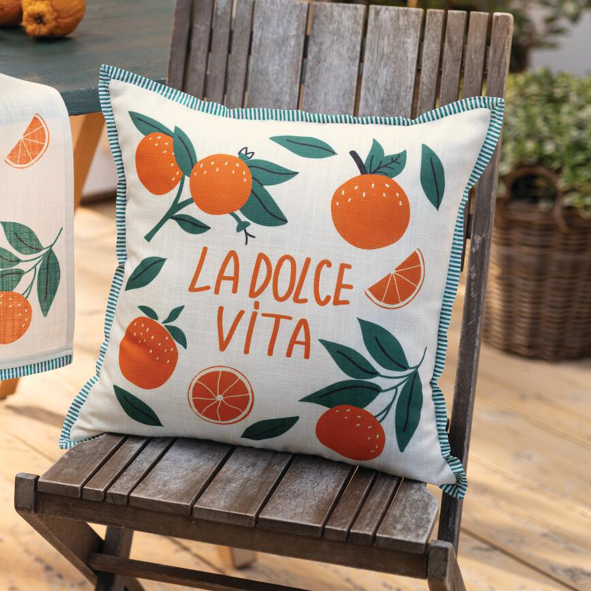 Kissenhülle "La Dolce Vita"  im Frank Flechtwaren Online Shop kaufen