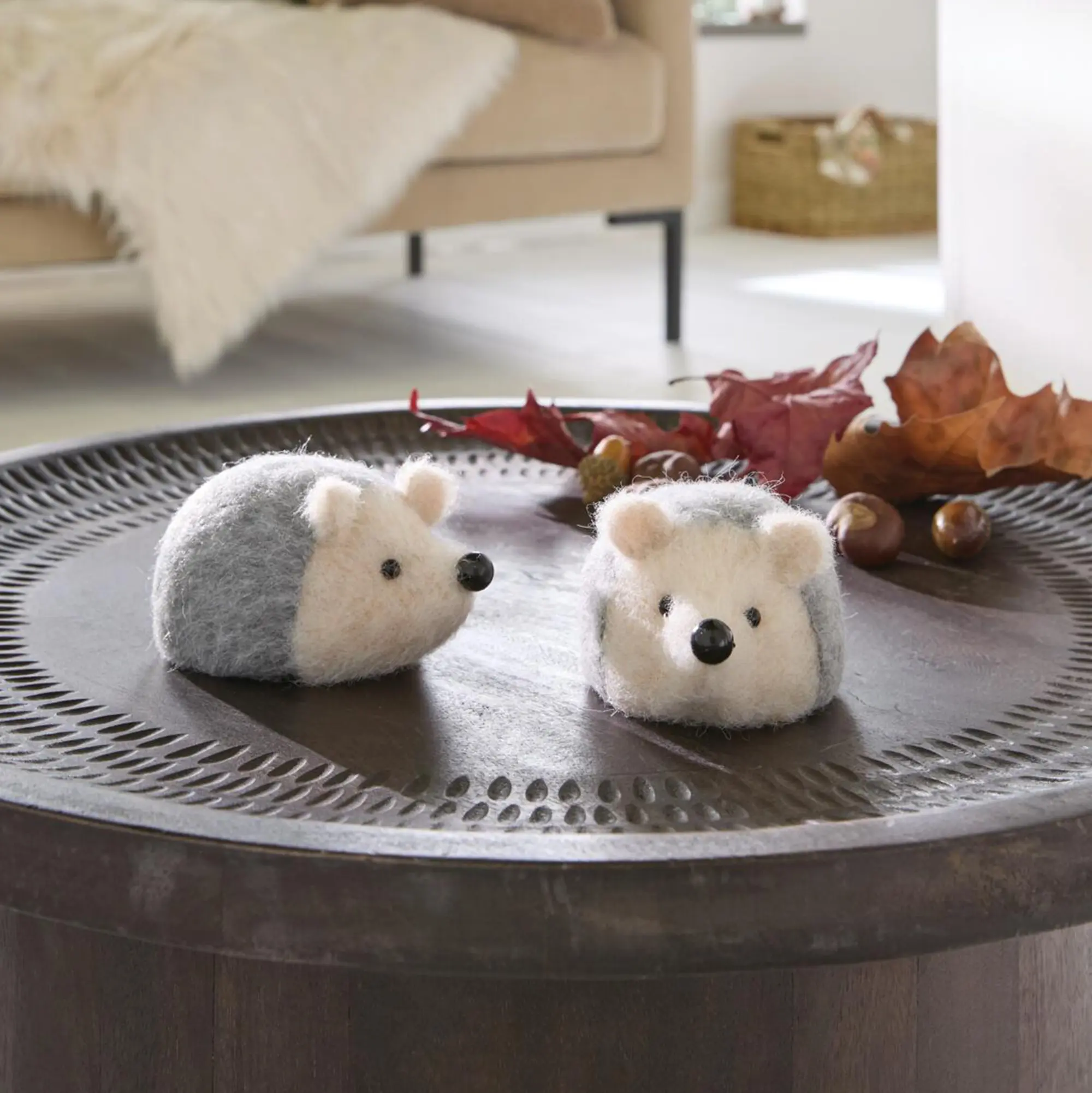 Deko-Igel "Jule &amp; Leo", 2er Set  im Frank Flechtwaren Online Shop kaufen