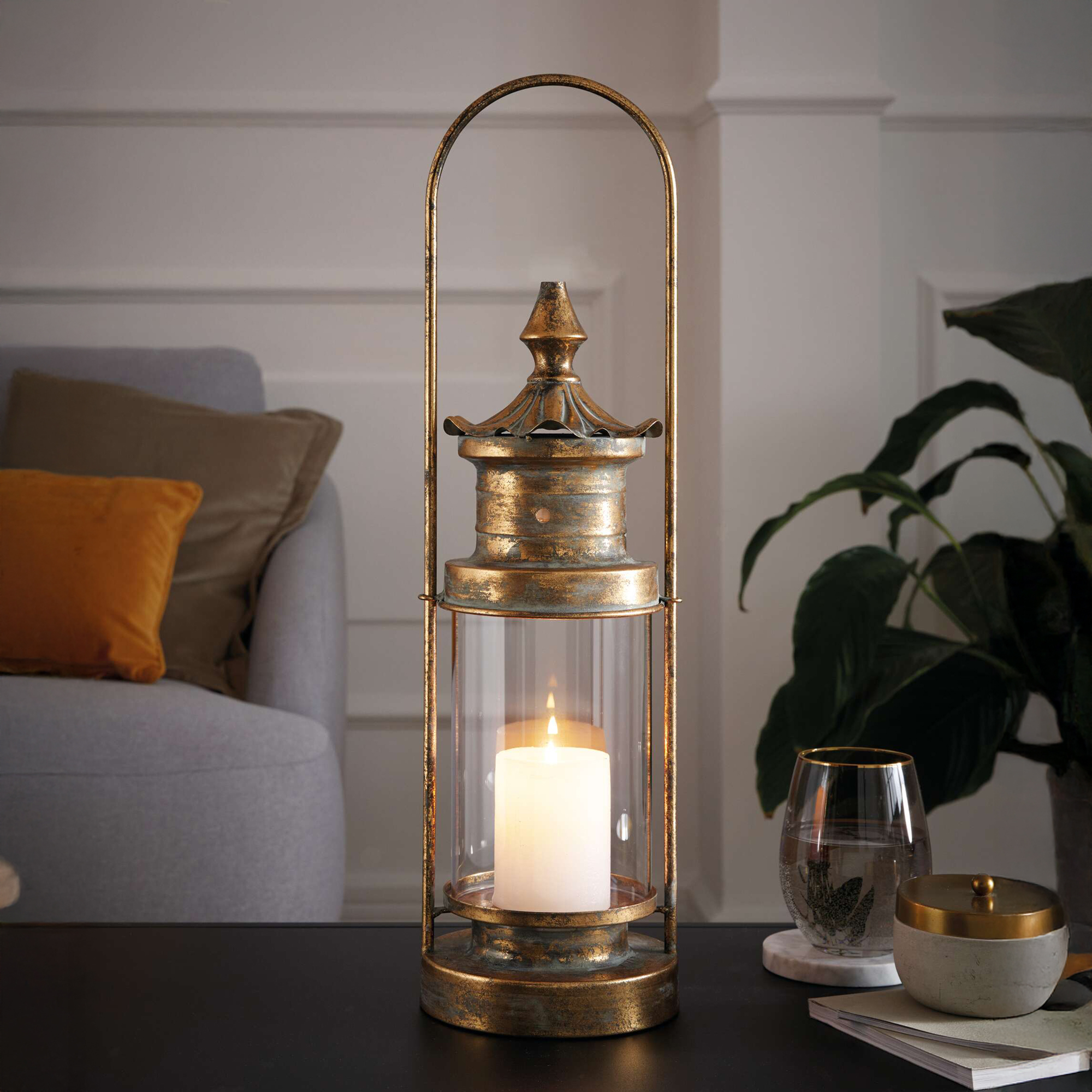 Laterne "Gold"  im Frank Flechtwaren Online Shop kaufen