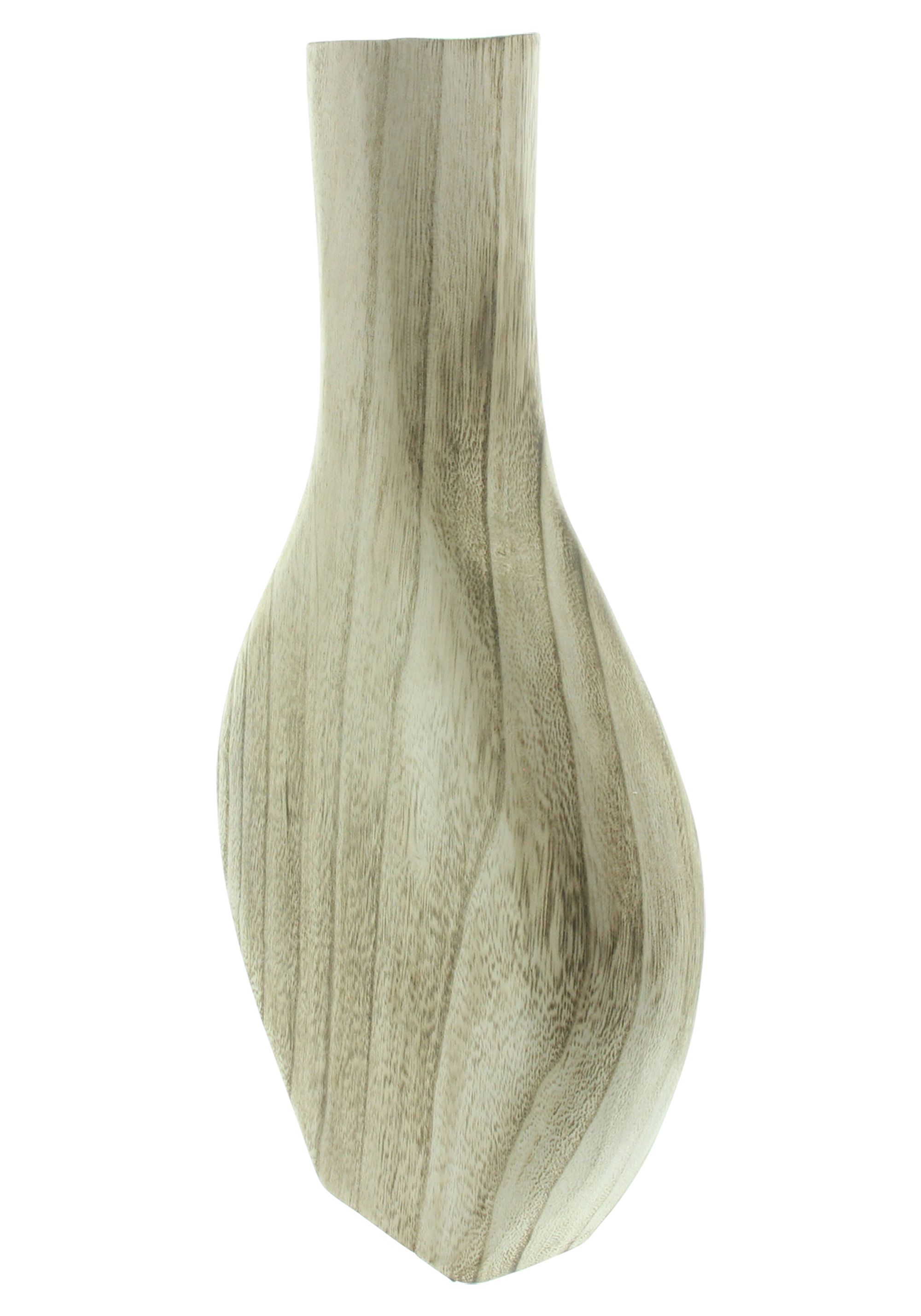 Dekovase "Wood", flach im Frank Flechtwaren Online Shop für Wohnzimmer kaufen Dekovase "Wood", flach im Frank Flechtwaren Online Shop für Wohnzimmer kaufen
