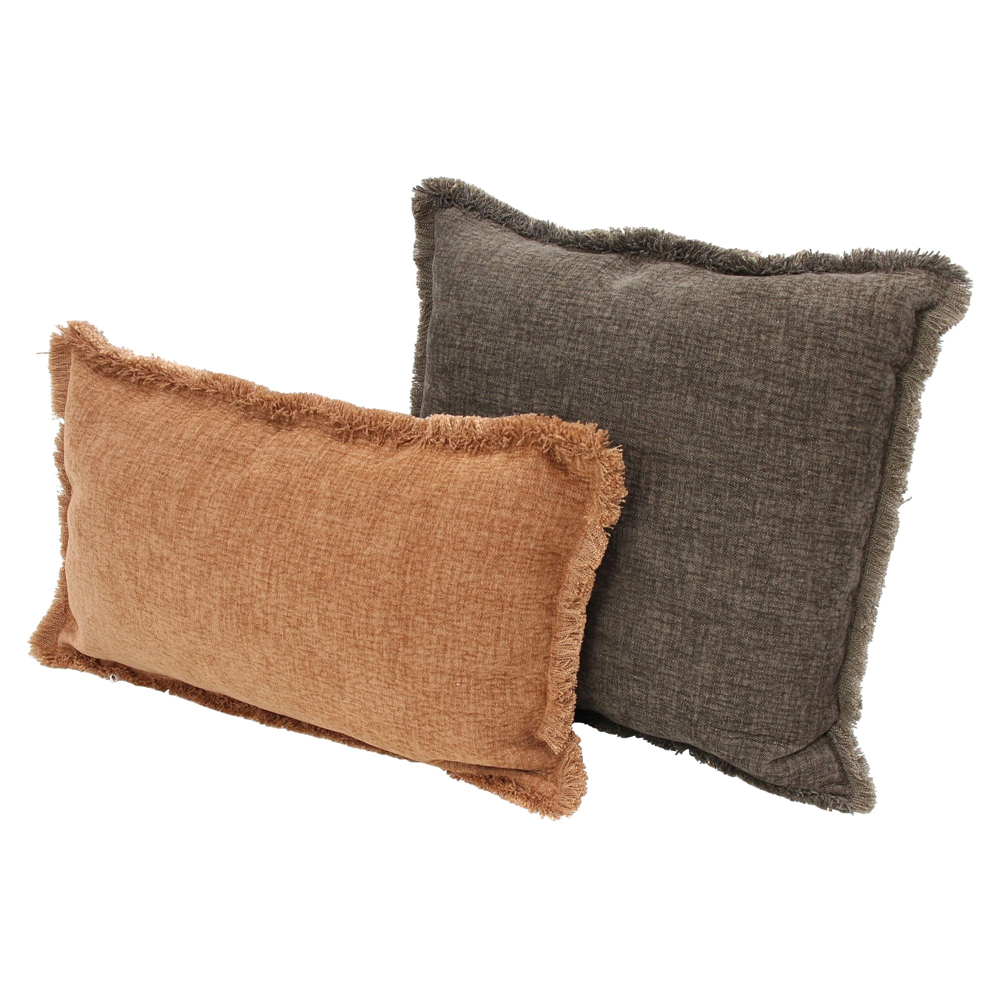 Kissenhülle "Trendy Frays", 2er Set  im Frank Flechtwaren Online Shop für Kissenhüllen kaufen