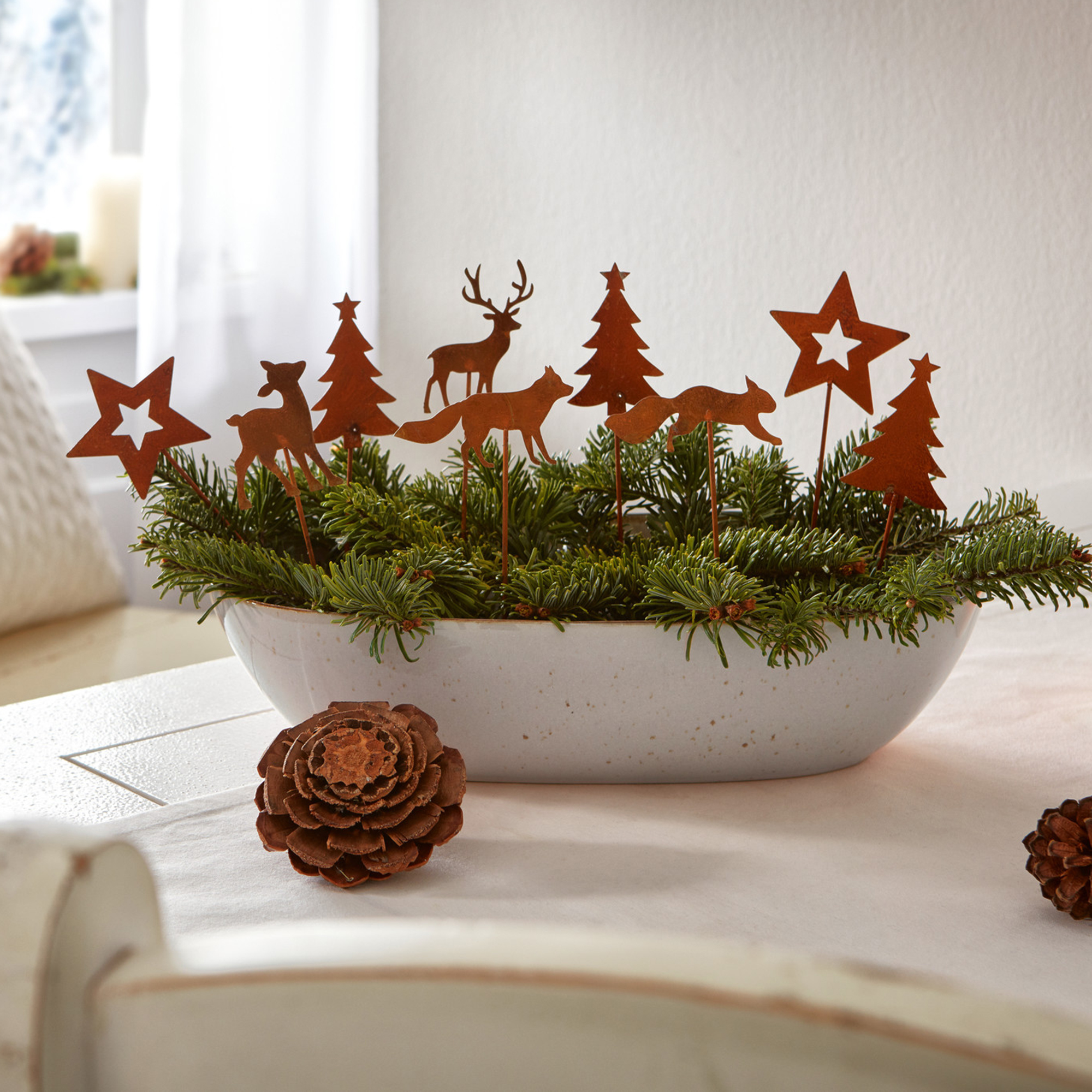 Metallstecker "Weihnachtswald", 9er Set im Frank Flechtwaren Online Shop für Weihnachten kaufen Metallstecker "Weihnachtswald", 9er Set im Frank Flechtwaren Online Shop für Weihnachten kaufen