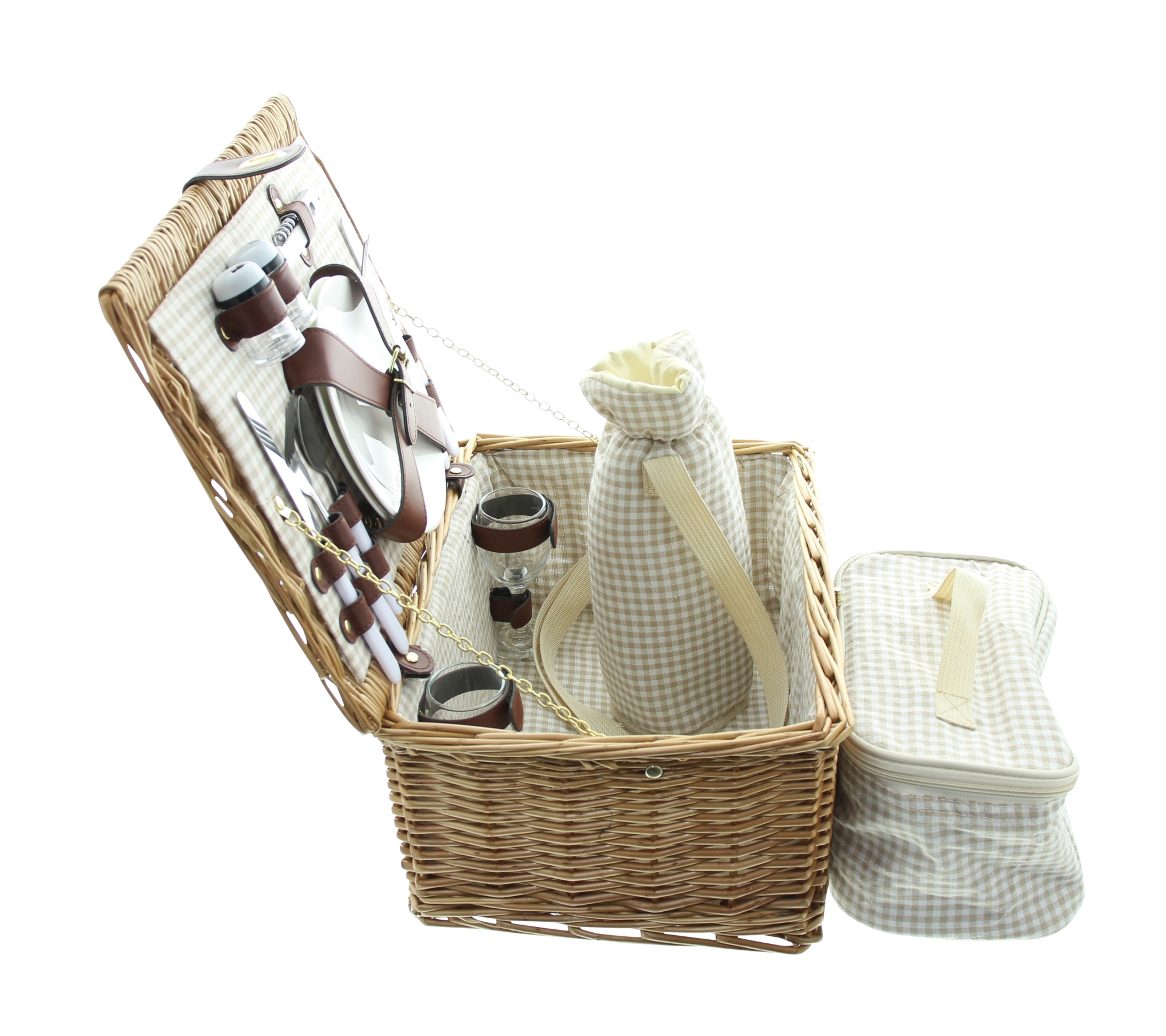Picknickkorb "Duo", 16tlg. im Frank Flechtwaren Online Shop für Picknickkörbe kaufen Picknickkorb "Duo", 16tlg. im Frank Flechtwaren Online Shop für Picknickkörbe kaufen