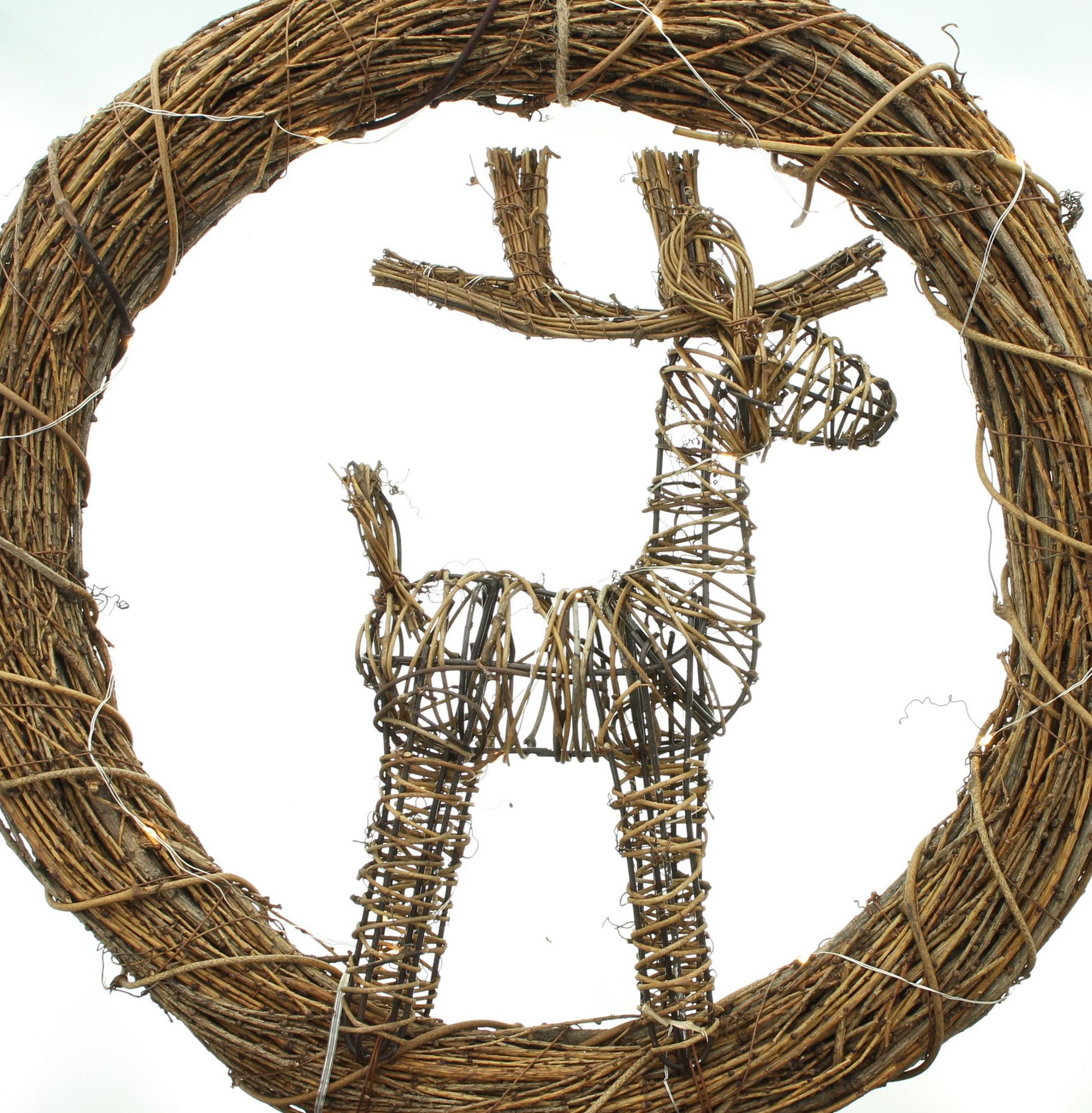 Acheter Couronne LED "renne"  dans la boutique en ligne de Frank Flechtwaren pour Automne