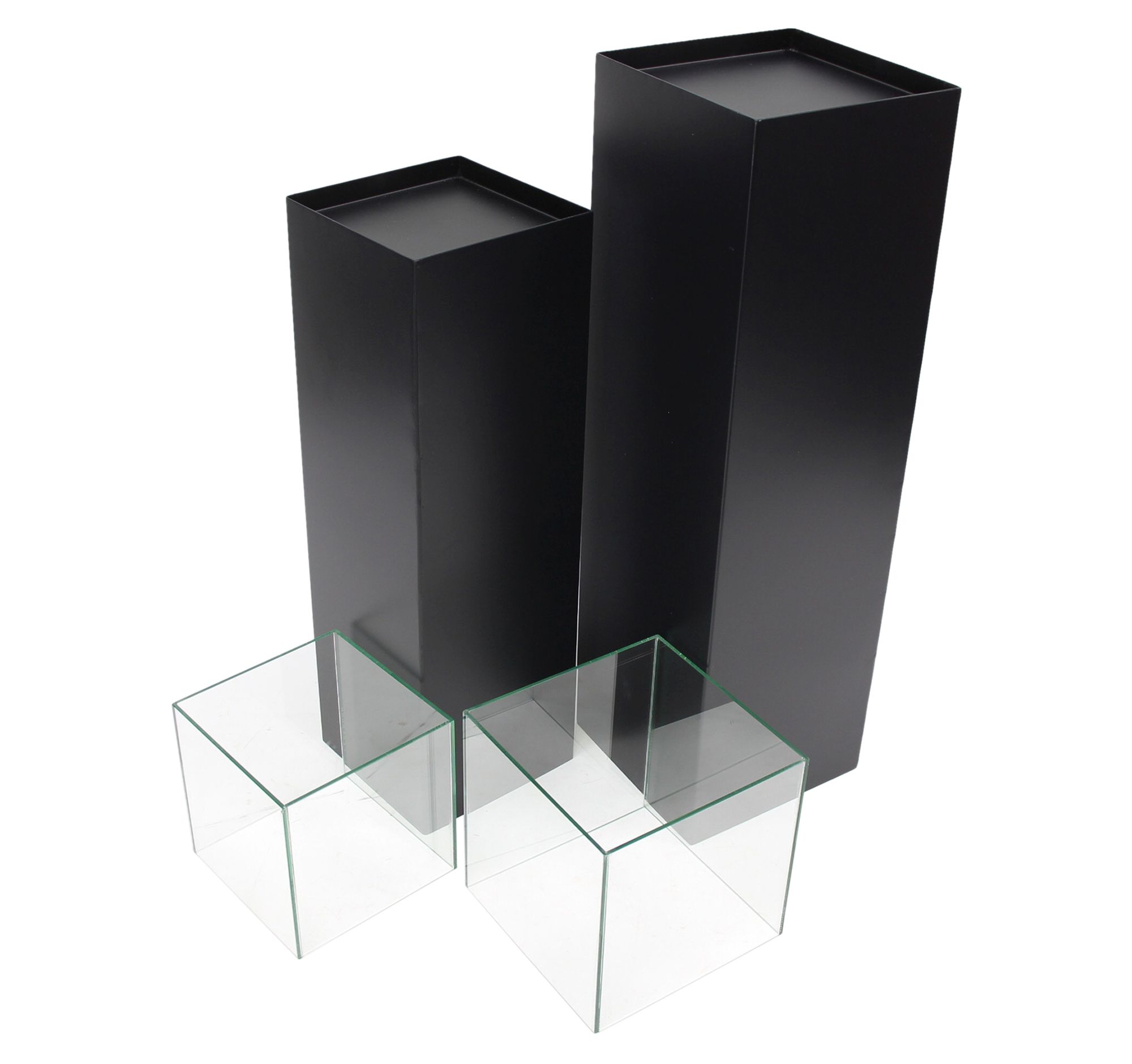 Windlicht-Säule "Modern Black", 2er Set  im Frank Flechtwaren Online Shop für Gerade eingetroffen kaufen