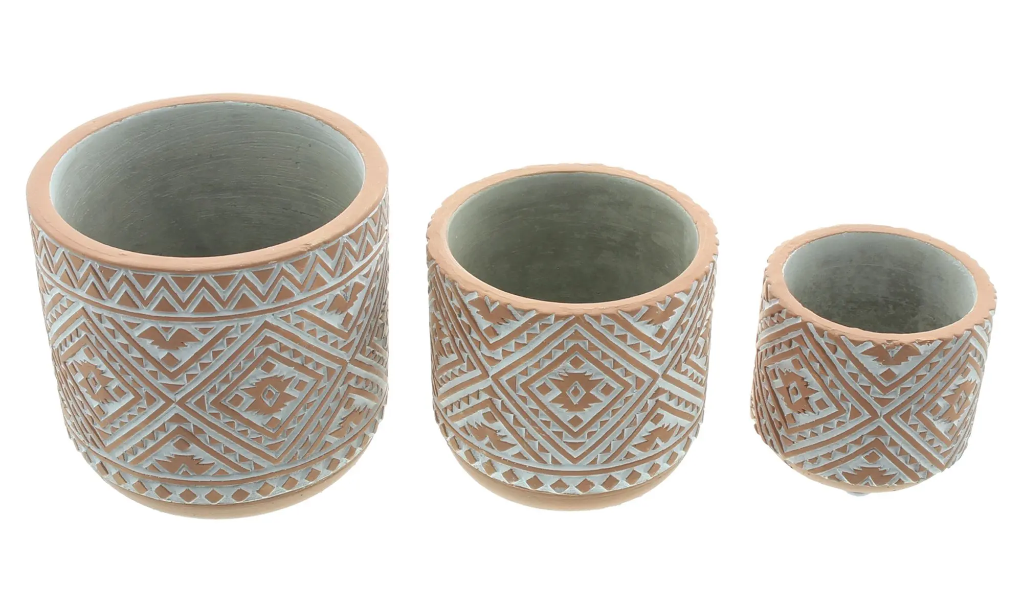 Blumentopf "Terracotta", 3er Set  im Frank Flechtwaren Online Shop für Pflanztöpfe kaufen