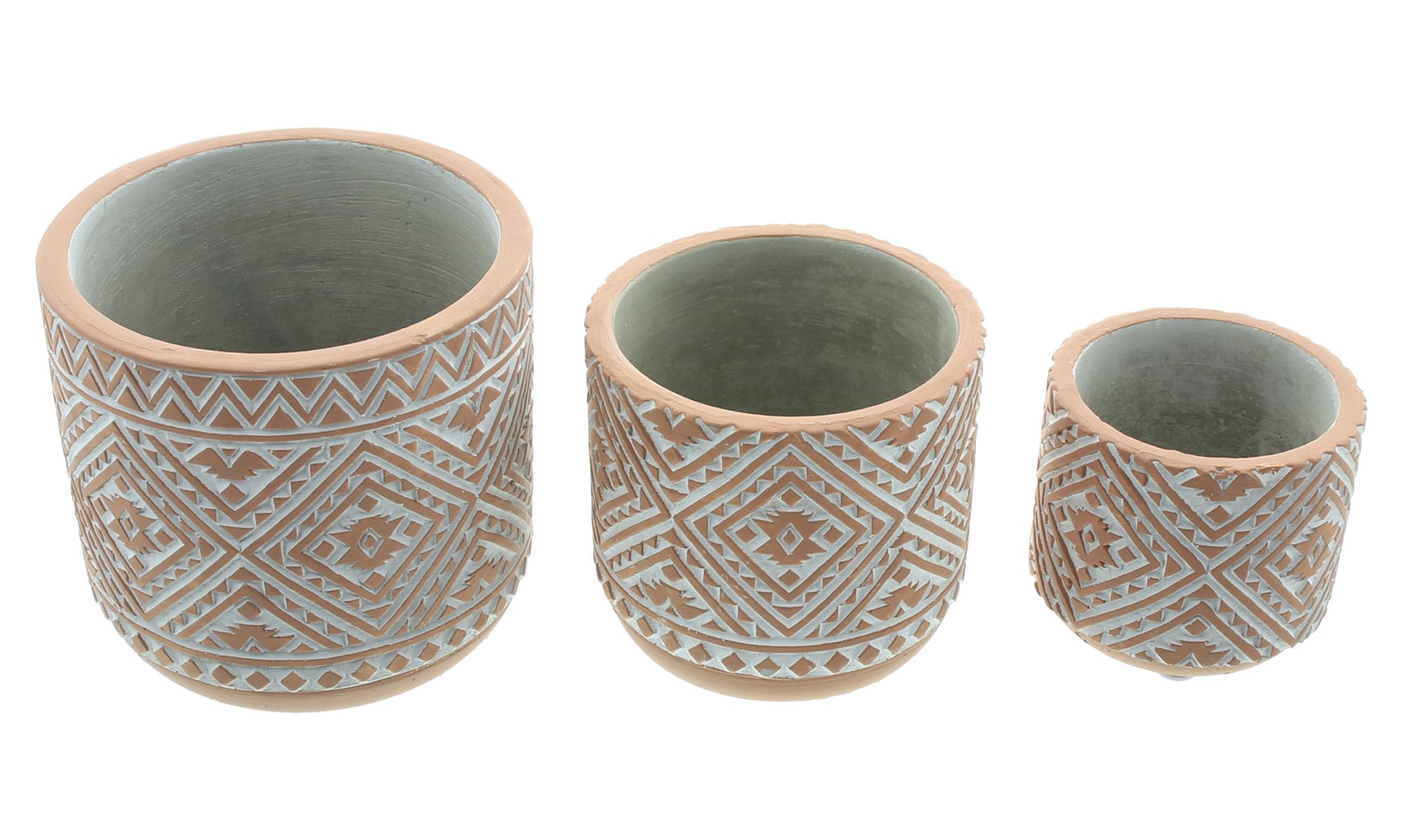 Blumentopf "Terracotta", 3er Set  im Frank Flechtwaren Online Shop für Pflanztöpfe kaufen