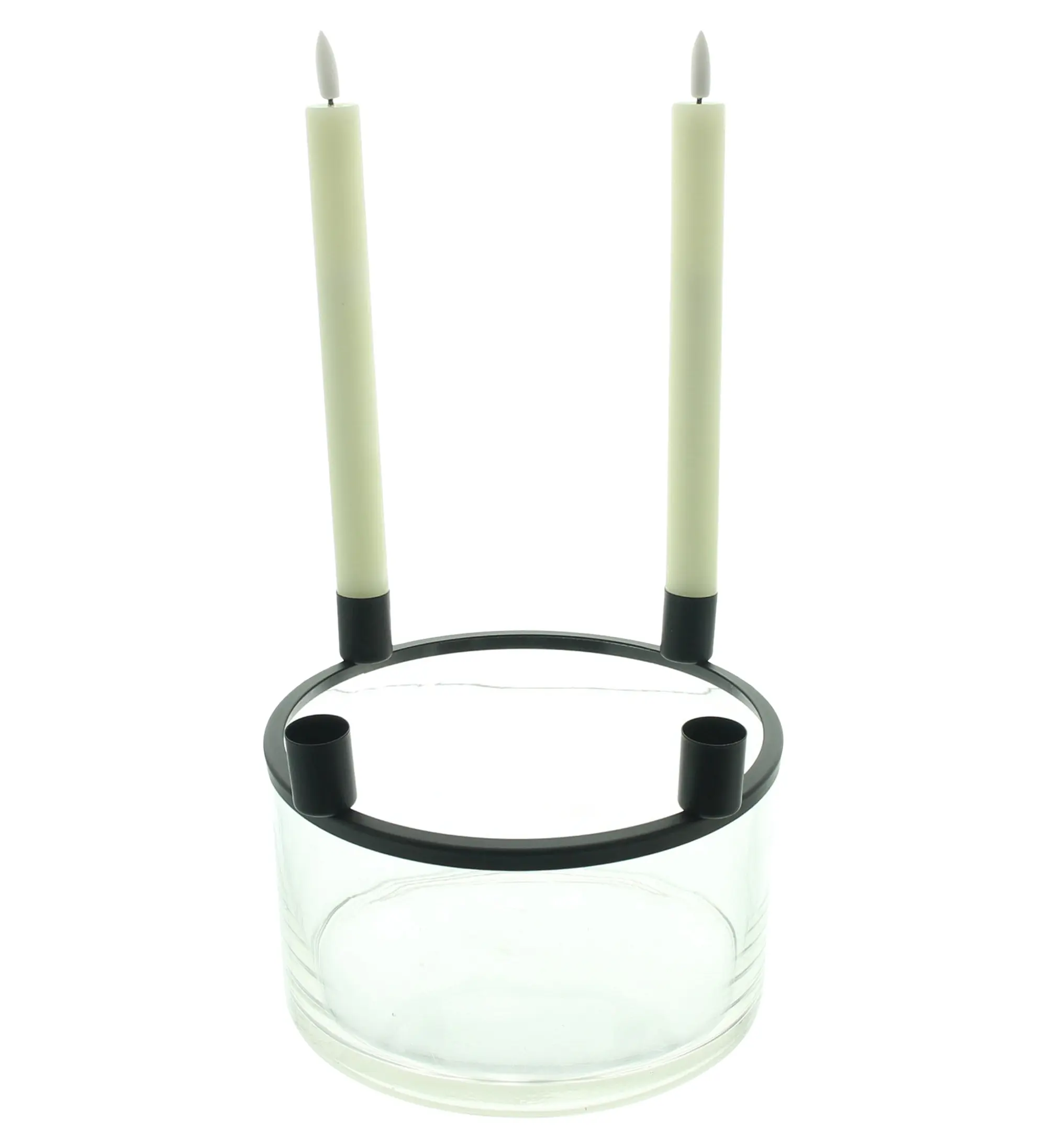 Schale "Clear" mit Stabkerzenhalter im Frank Flechtwaren Online Shop für Dekoschalen & -etageren kaufen Schale "Clear" mit Stabkerzenhalter im Frank Flechtwaren Online Shop für Dekoschalen & -etageren kaufen