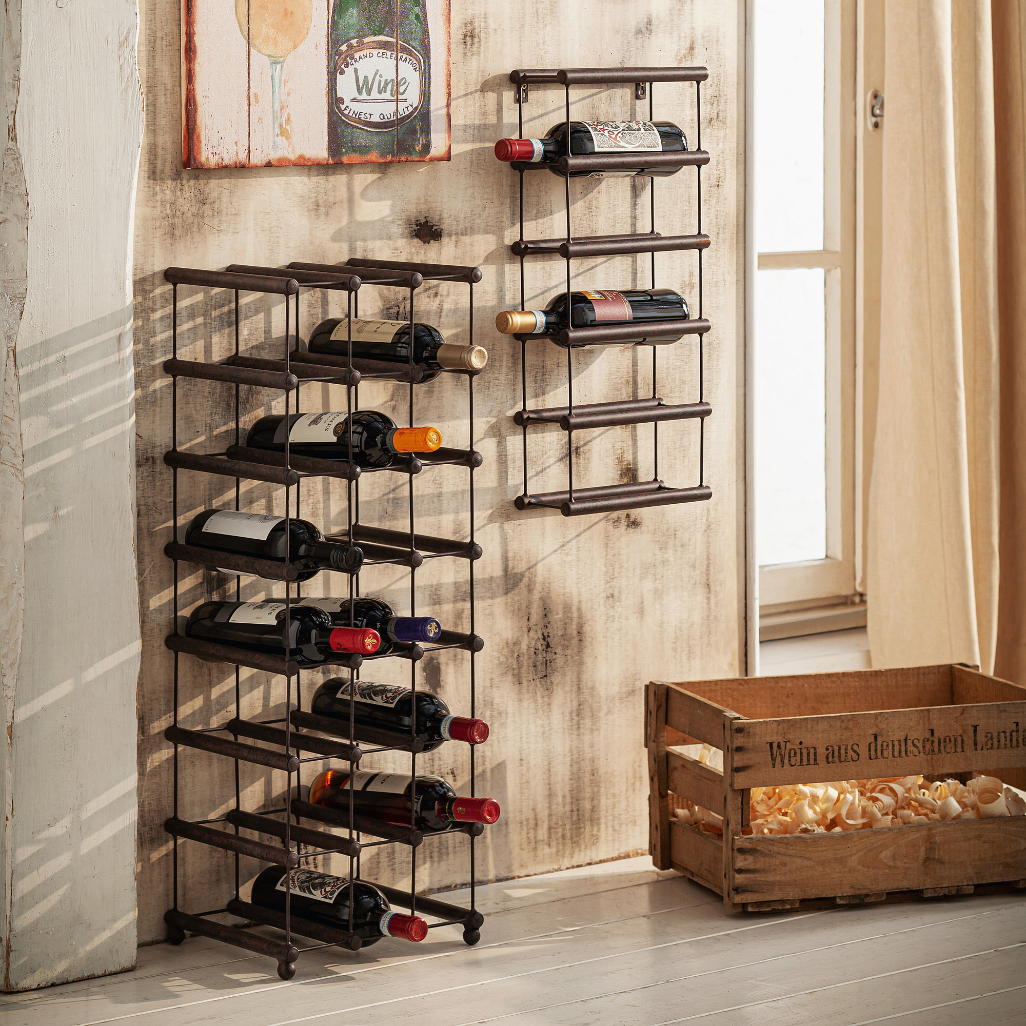 Weinregal "Cube", für 24 Flaschen  im Frank Flechtwaren Online Shop kaufen