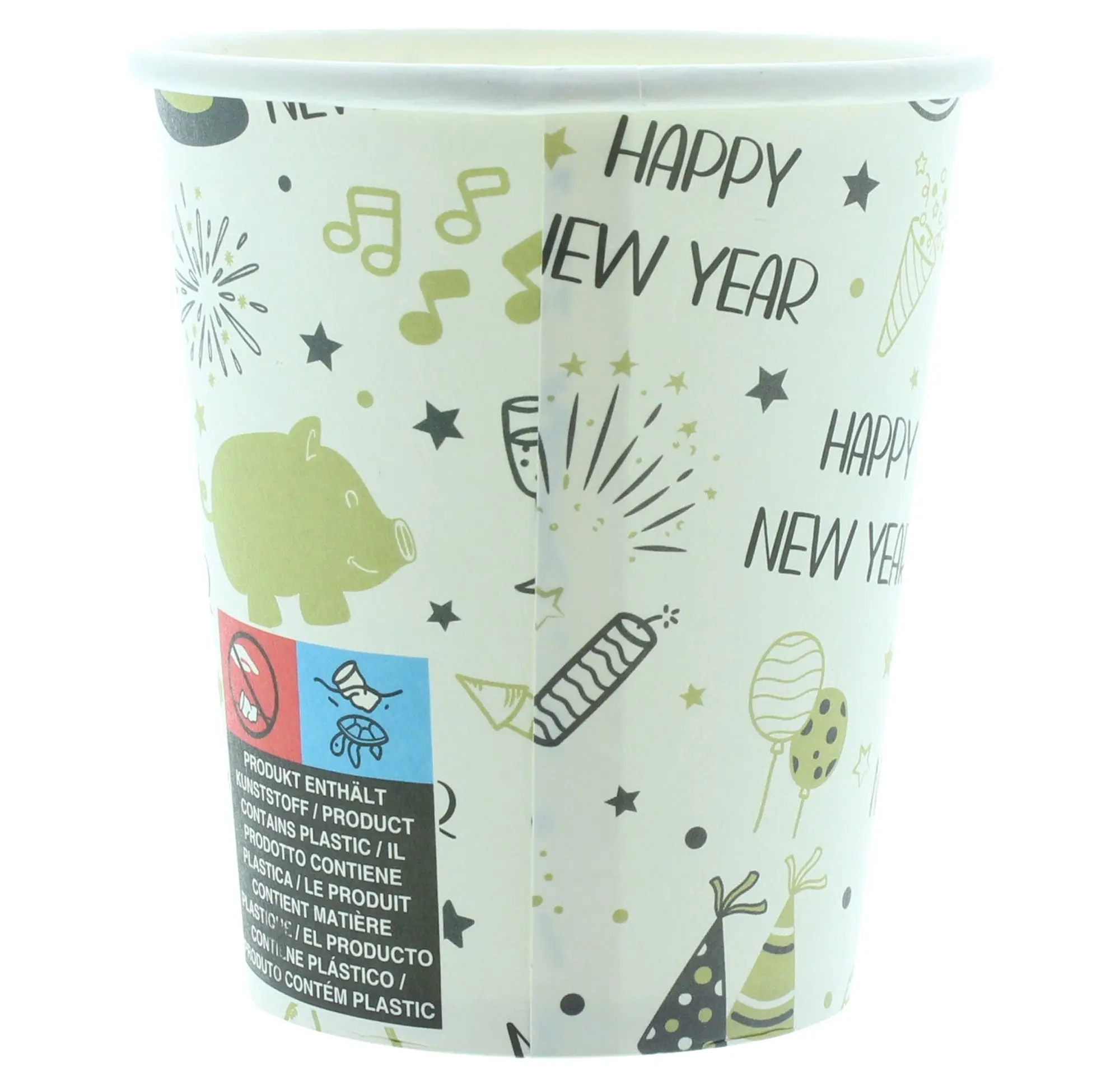 Pappbecher "Silvester", 16er Set  im Frank Flechtwaren Online Shop für Sale-Deko kaufen