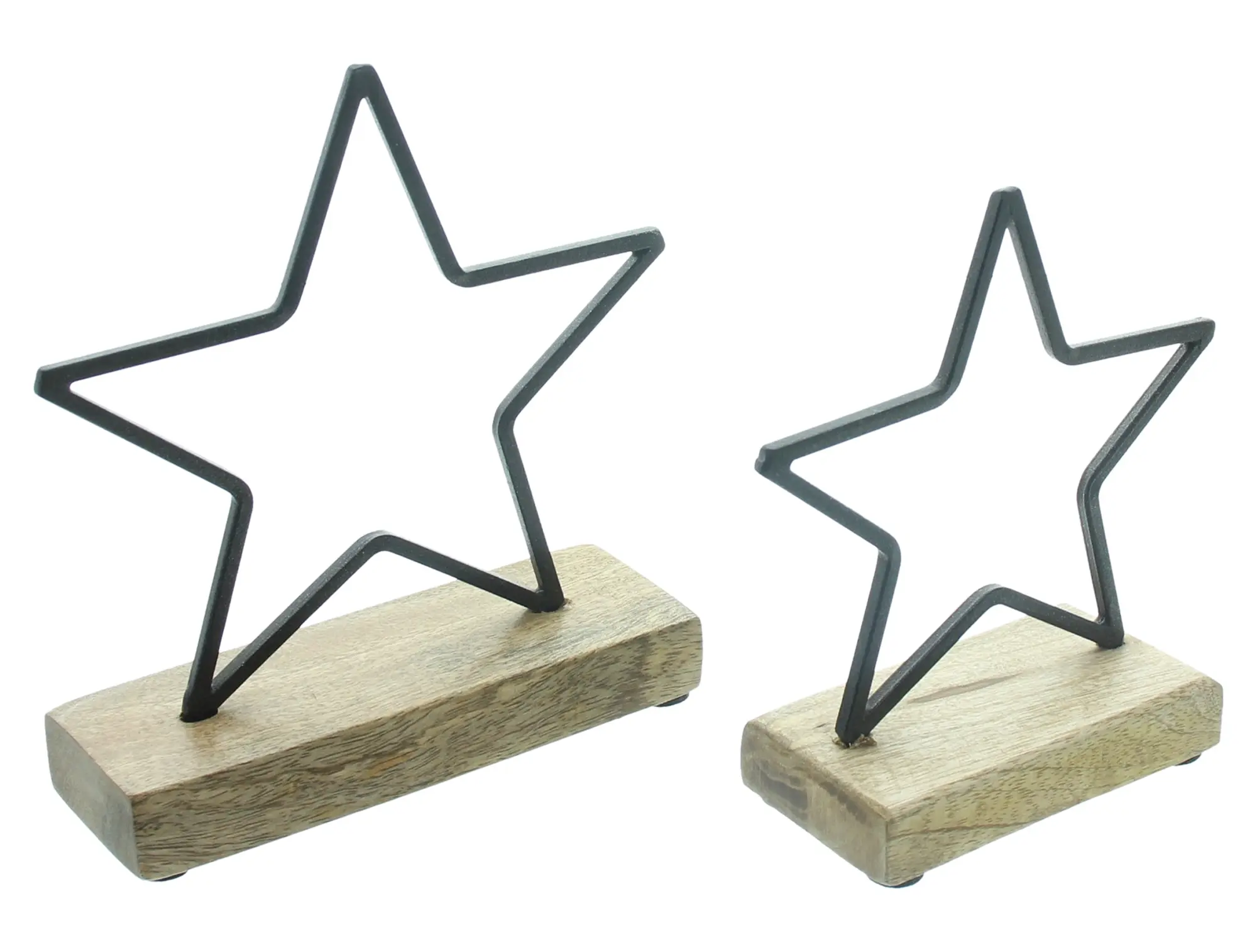 Stern "Black", 2er Set  im Frank Flechtwaren Online Shop für Sterne kaufen