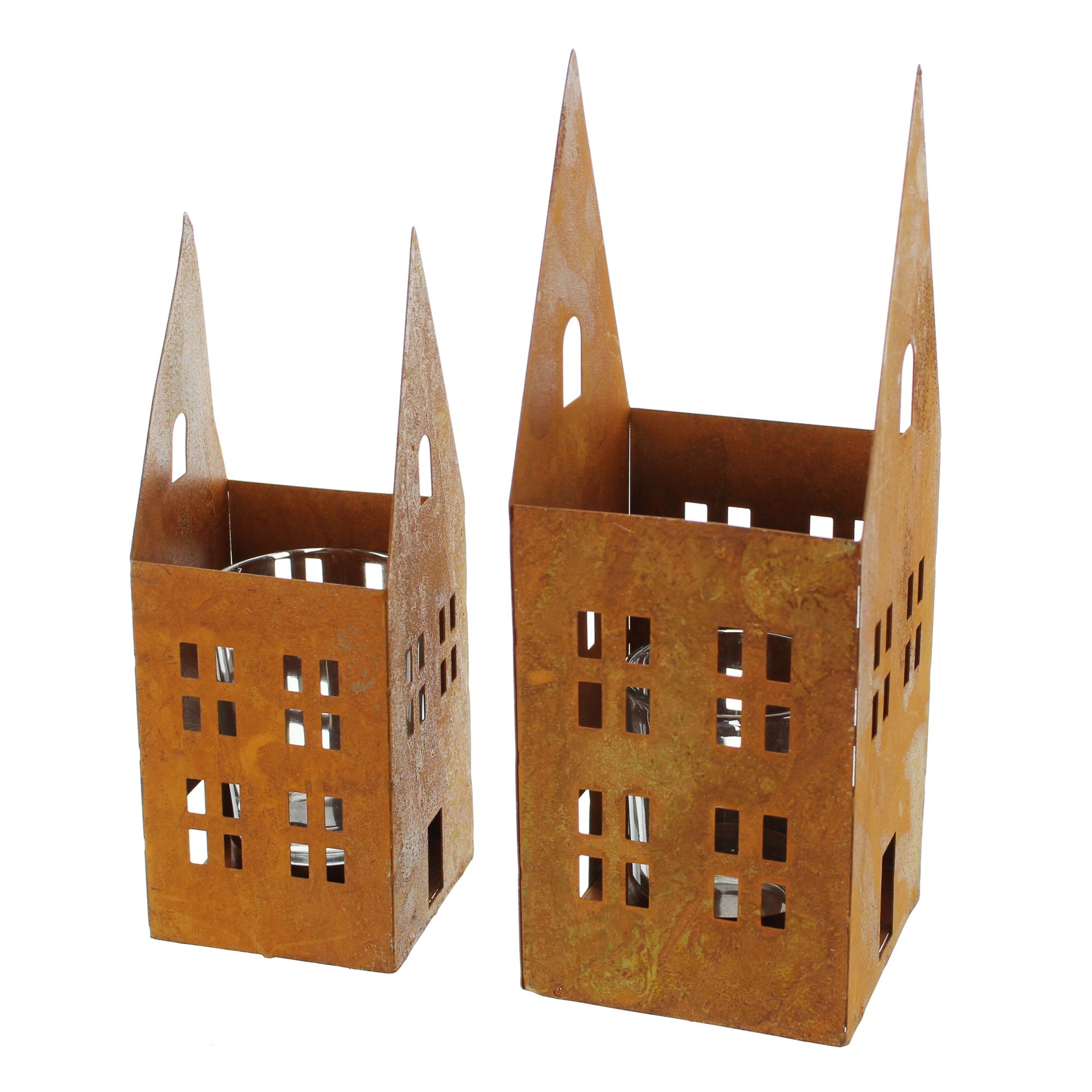 Windlicht "Rostoptik", 2er Set im Frank Flechtwaren Online Shop für Ostern kaufen Windlicht "Rostoptik", 2er Set im Frank Flechtwaren Online Shop für Ostern kaufen