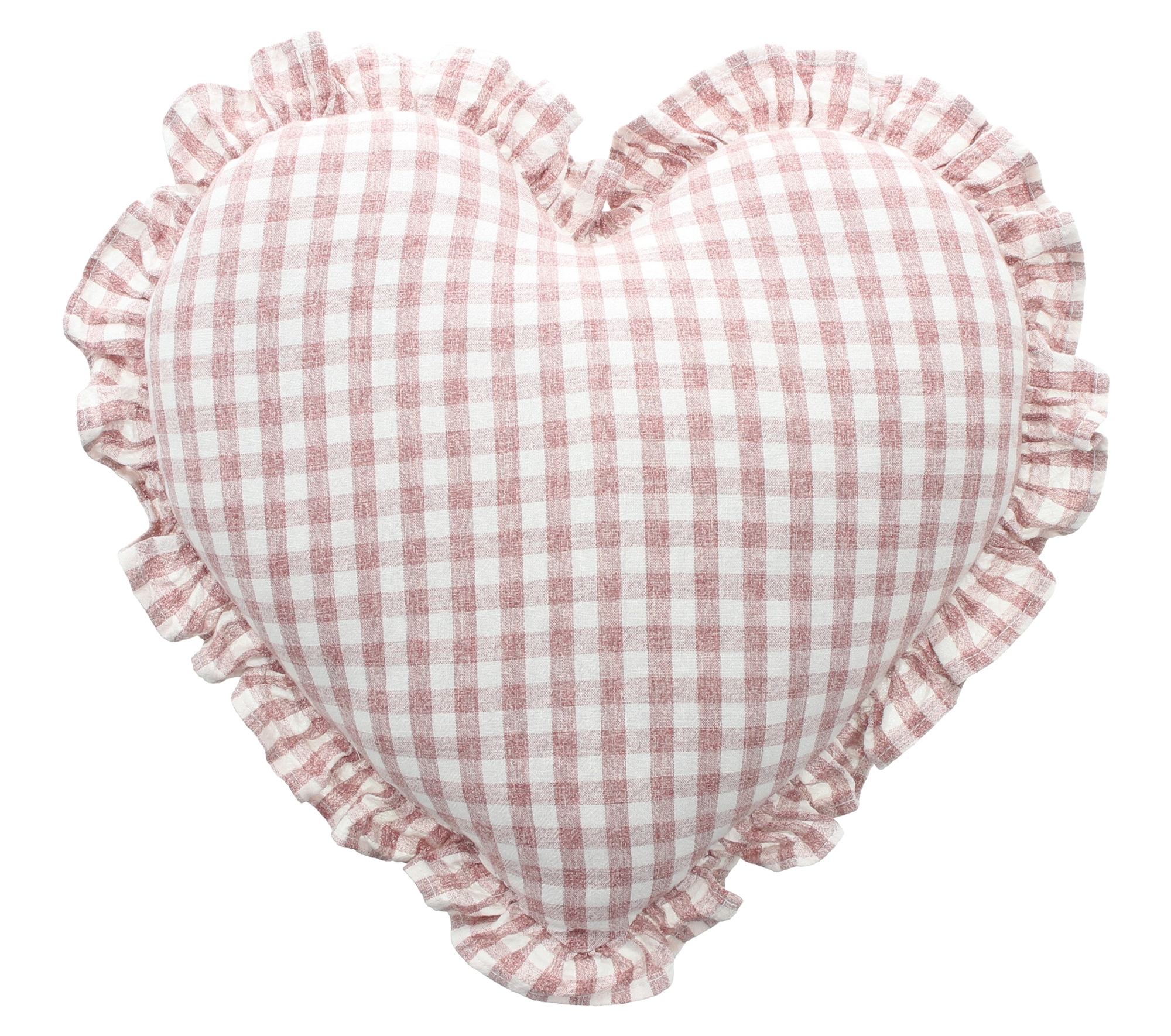 Herzkissen "Vintage Karo"  im Frank Flechtwaren Online Shop für Kissenhüllen kaufen