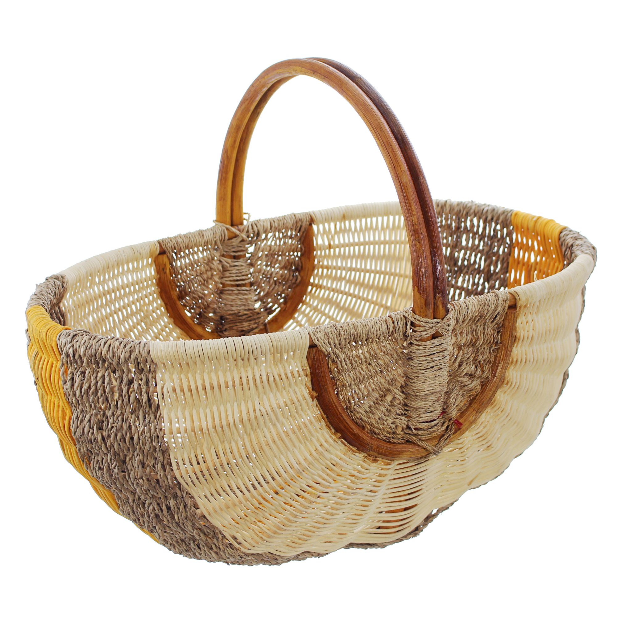 Einkaufskorb "Orange/Natur" im Frank Flechtwaren Online Shop für Einkaufskörbe kaufen Einkaufskorb "Orange/Natur" im Frank Flechtwaren Online Shop für Einkaufskörbe kaufen