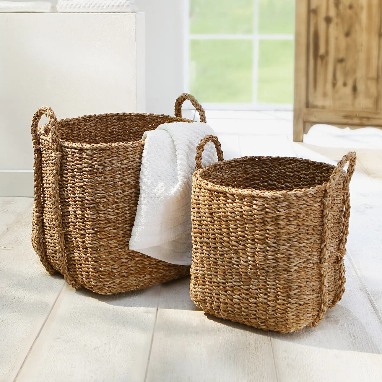 Universalkorb "Seegras", 2er Set  im Frank Flechtwaren Online Shop für Badezimmer kaufen