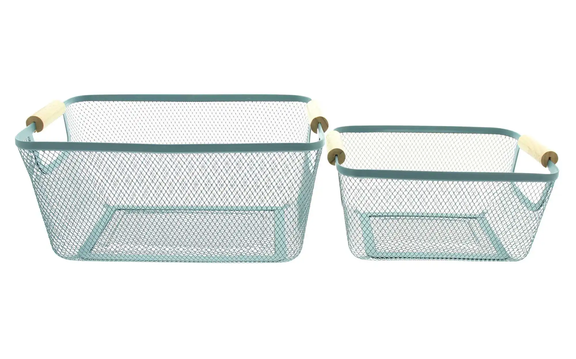 Füllkorb "Smoke Blue", 2er Set  im Frank Flechtwaren Online Shop für Küche kaufen