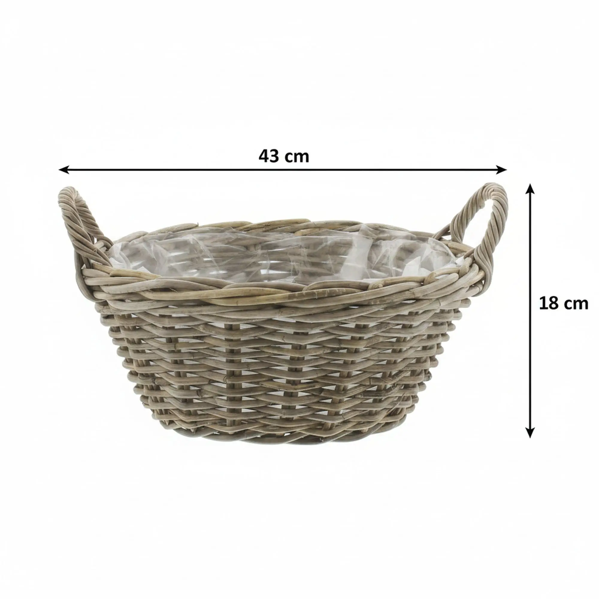 Pflanzschale "Rattan", groß  im Frank Flechtwaren Online Shop für Pflanzkörbe kaufen