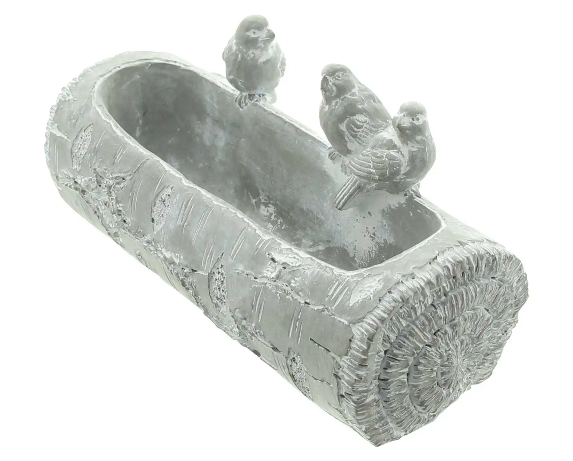 Vogeltränke "Baumstamm"  im Frank Flechtwaren Online Shop für Gartenfiguren kaufen