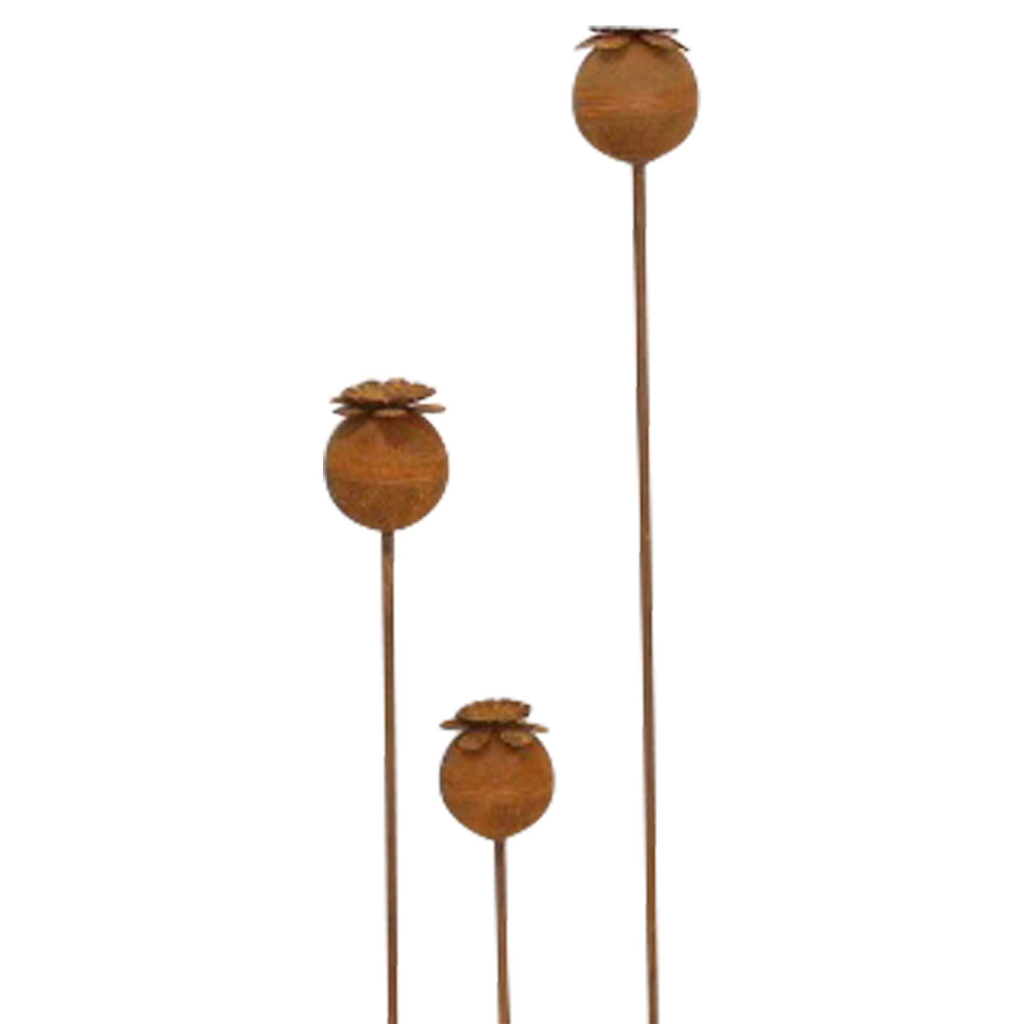 Gartenstecker "Mohn", 3er Set im Frank Flechtwaren Online Shop für Gartenstecker kaufen Gartenstecker "Mohn", 3er Set im Frank Flechtwaren Online Shop für Gartenstecker kaufen