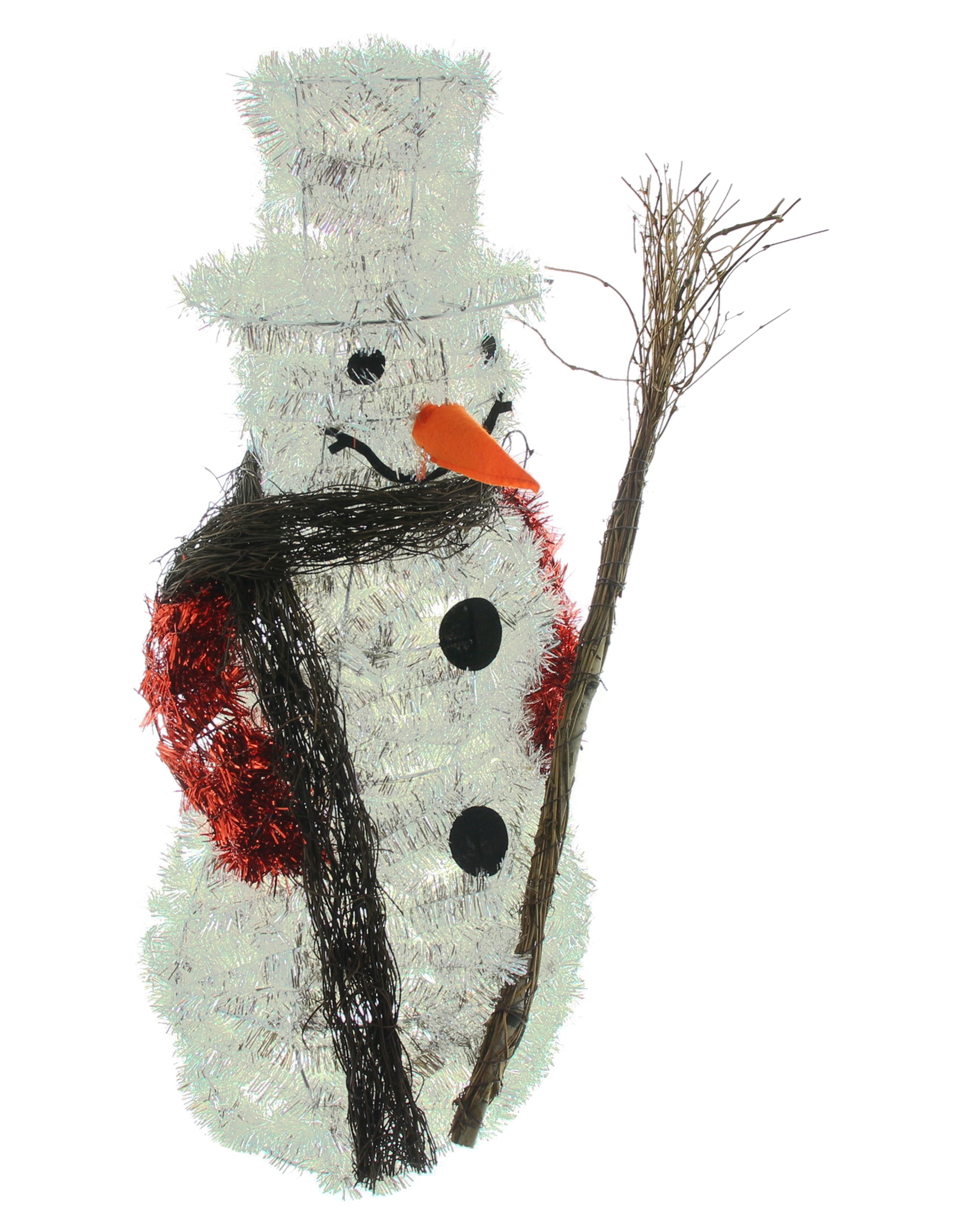 LED-Schneemann "Silberglimmer"  im Frank Flechtwaren Online Shop für Weihnachtsmänner kaufen