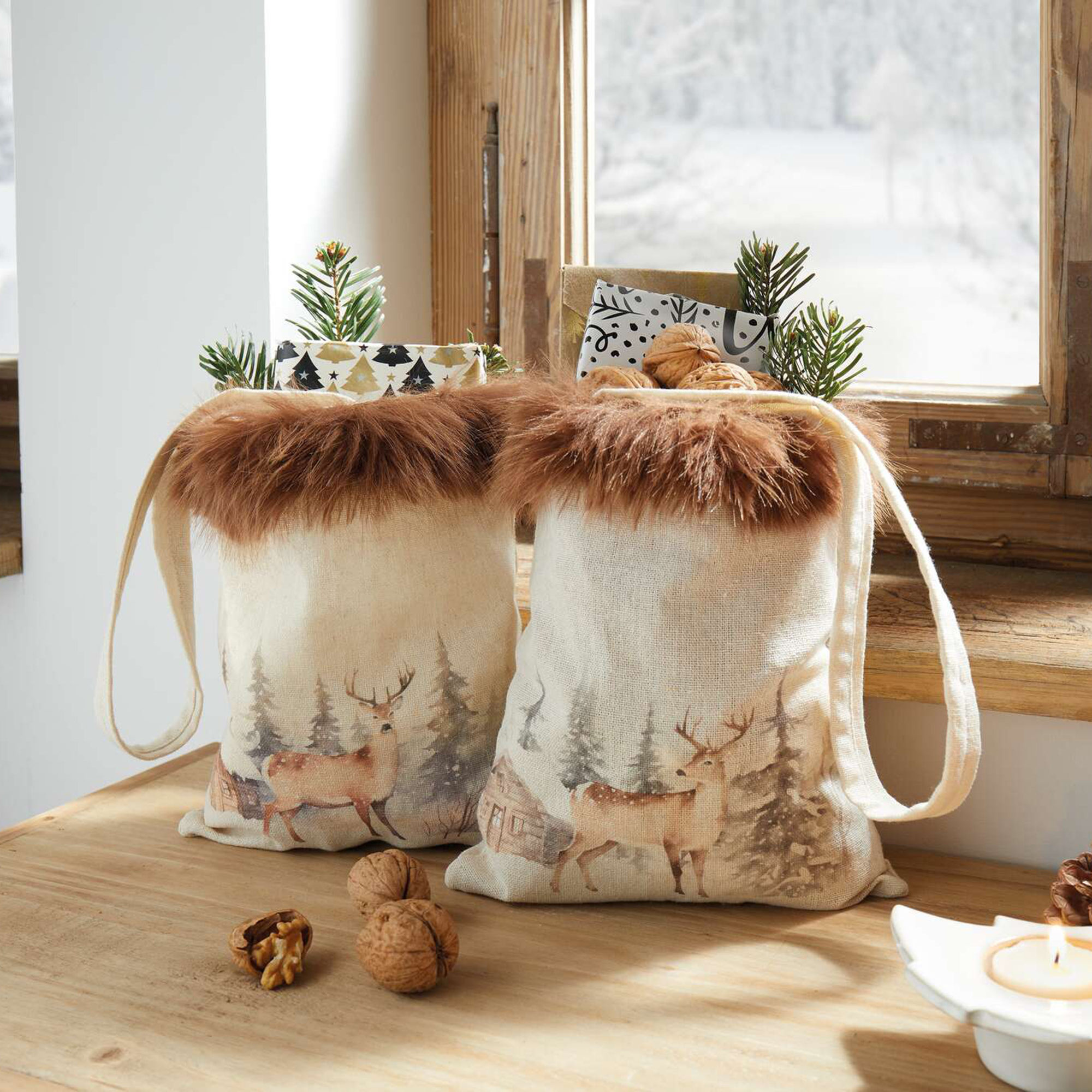 Tasche "Winterwald", 2er Set  im Frank Flechtwaren Online Shop kaufen