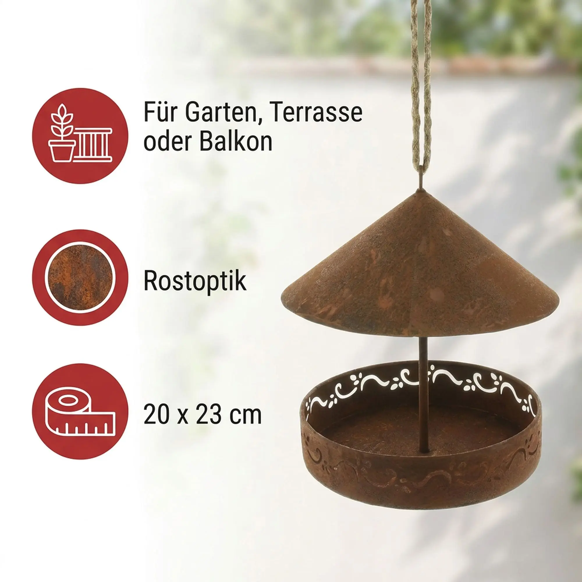 Hänger "Futterstation"  im Frank Flechtwaren Online Shop für Hänger kaufen