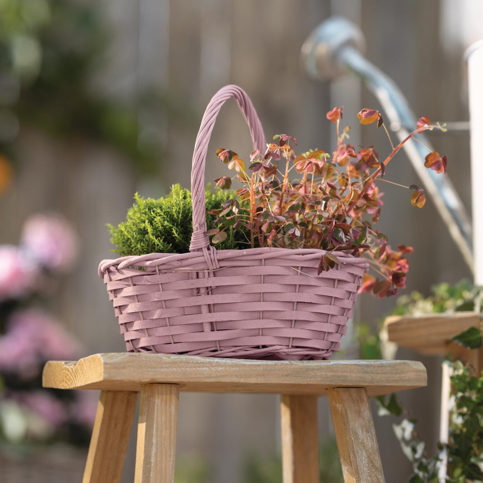 Bügelkörbchen "Zartrosa"  im Frank Flechtwaren Online Shop kaufen