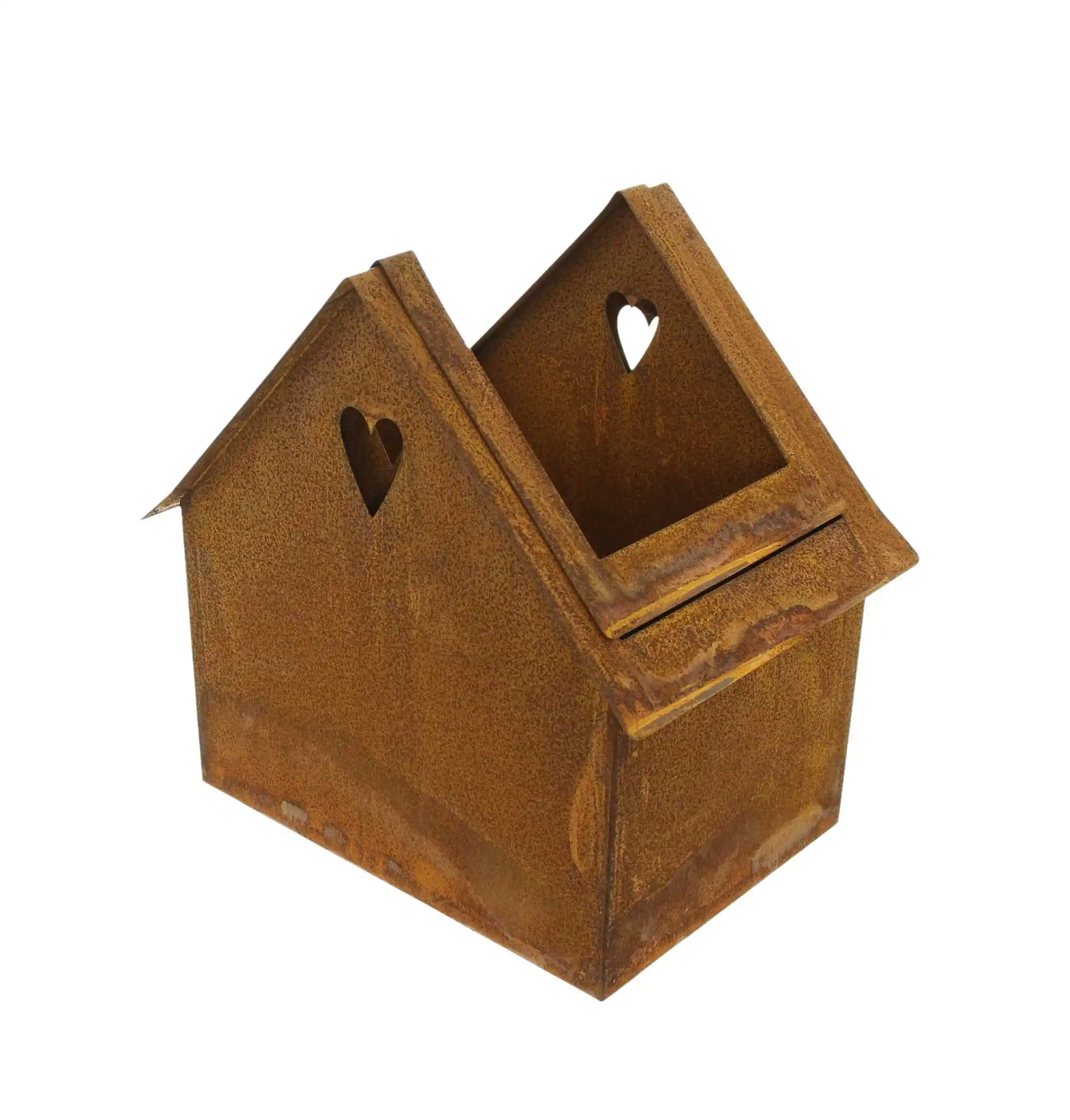 Pflanzer "Rost-Haus", 2er Set im Frank Flechtwaren Online Shop für Pflanztöpfe kaufen Pflanzer "Rost-Haus", 2er Set im Frank Flechtwaren Online Shop für Pflanztöpfe kaufen
