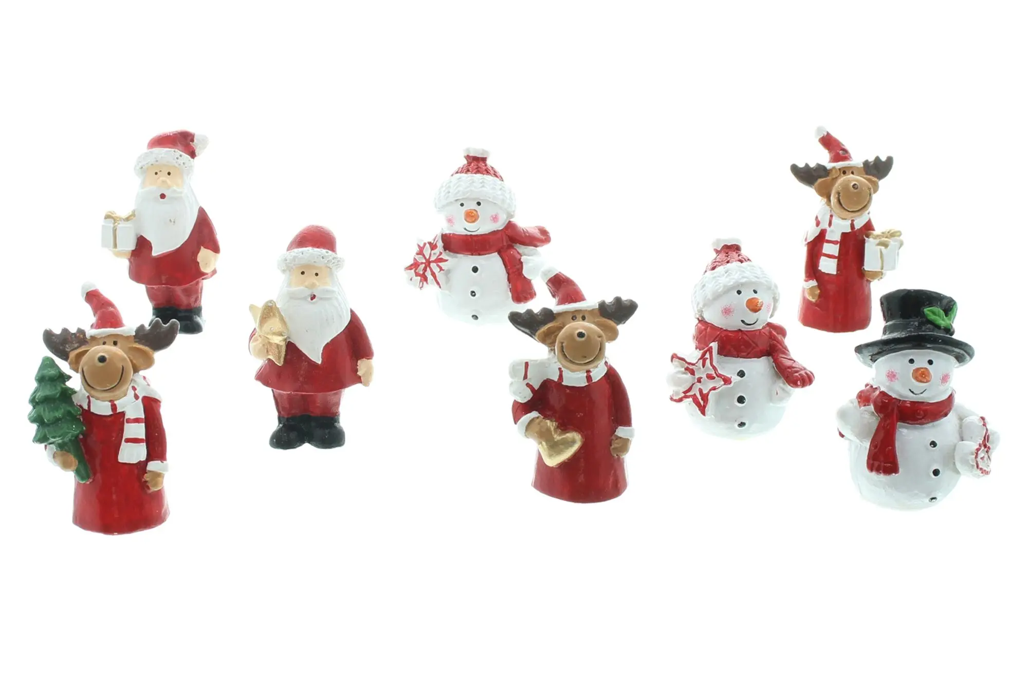 Deko-Figur "Team Christmas", 8er Set  im Frank Flechtwaren Online Shop für Weihnachtliche Dekofiguren kaufen