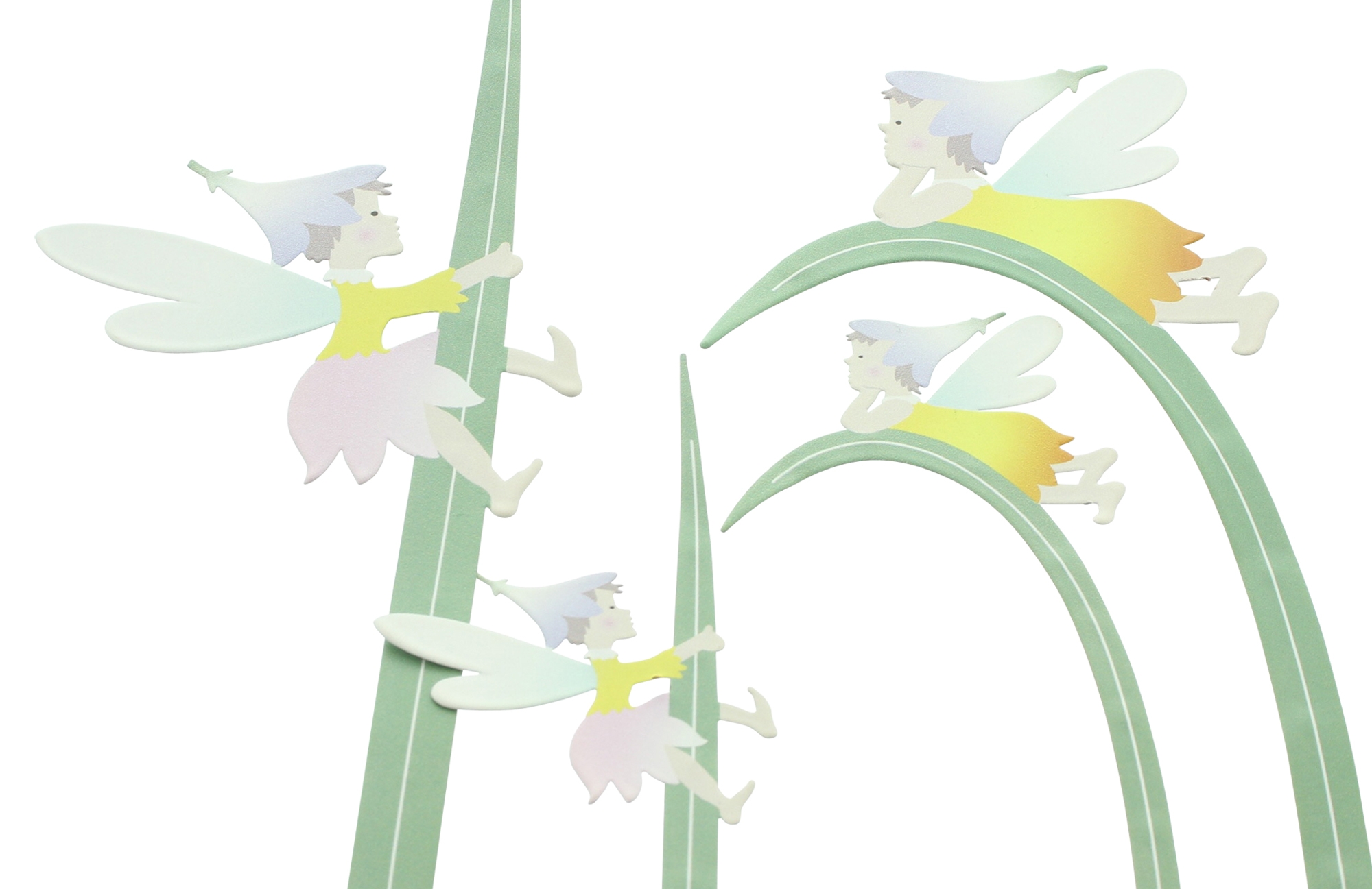 Blumenstecker "Fee mit Grashalm", 4er Set  im Frank Flechtwaren Online Shop für Gerade eingetroffen kaufen