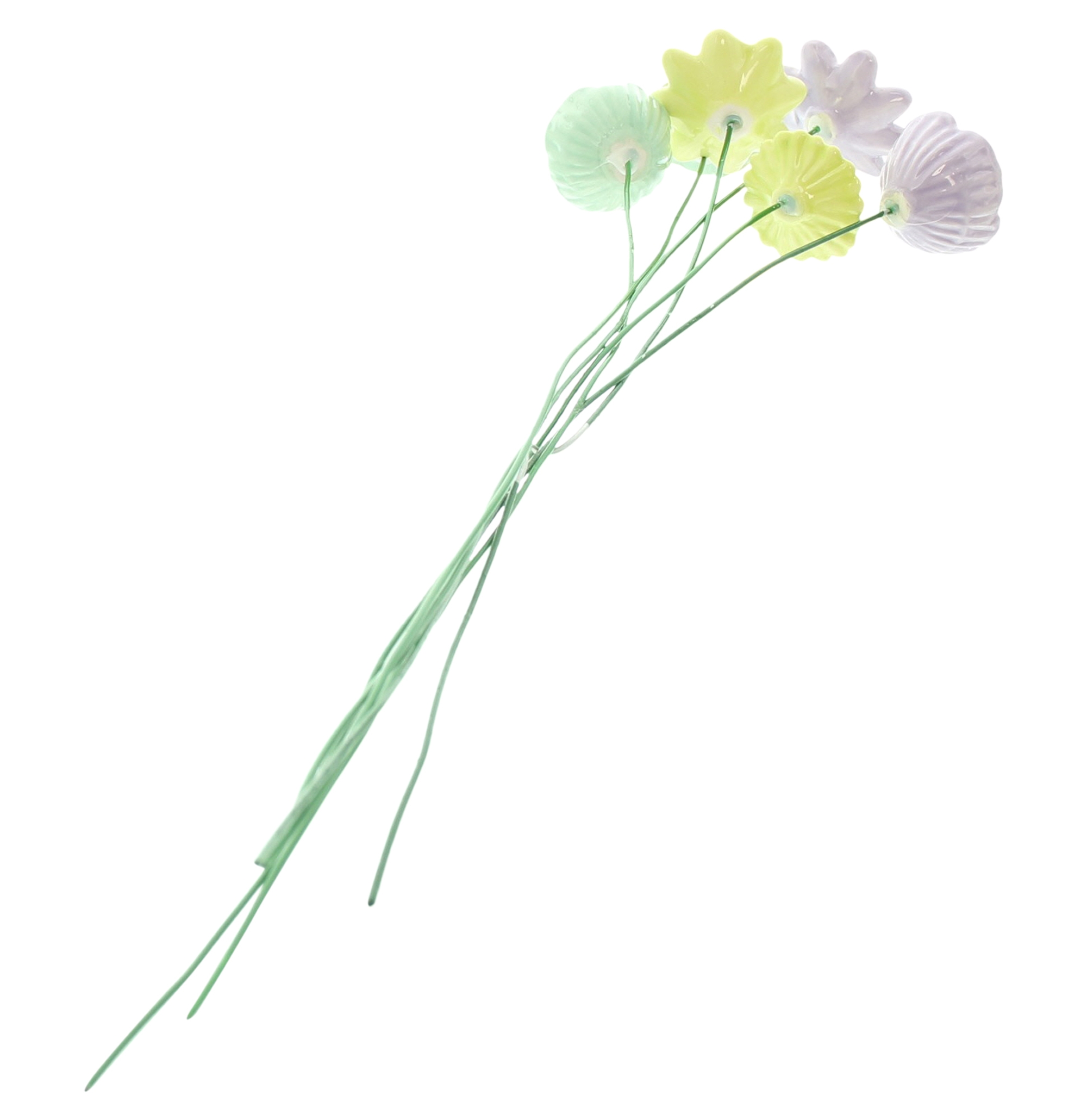 Blumenstecker "Pastellblüten", 6er Set  im Frank Flechtwaren Online Shop für Bunte Osterzeit kaufen