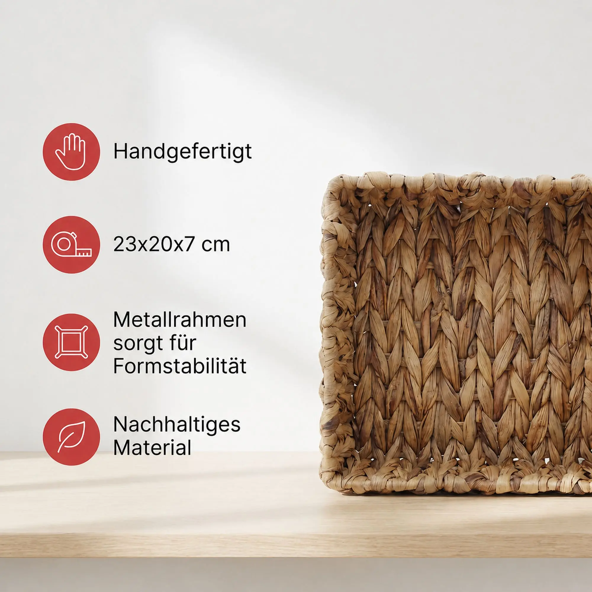 Schale, eckig  im Frank Flechtwaren Online Shop für Schalen kaufen