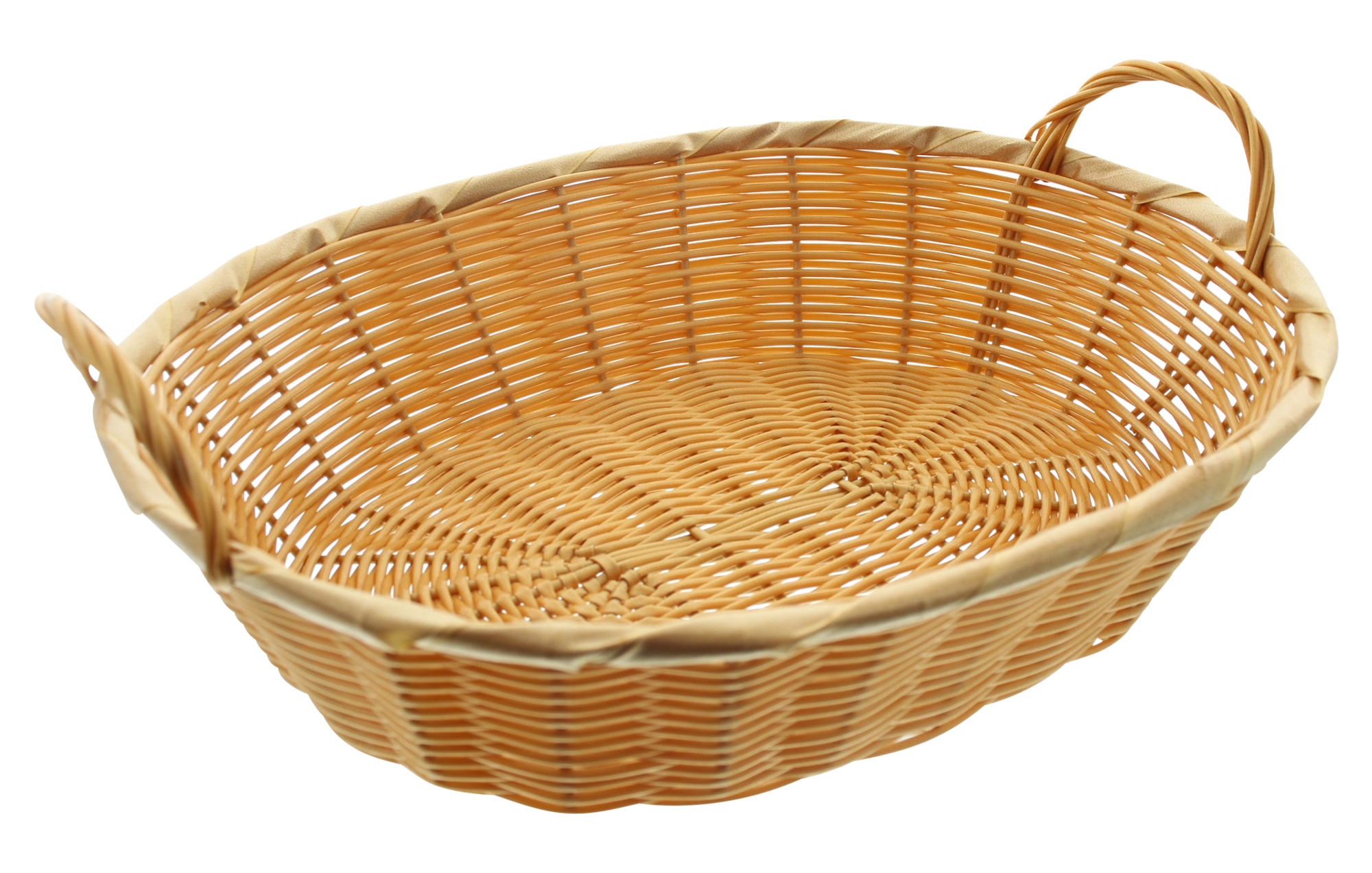 Schale "Poly" mit Griffen  im Frank Flechtwaren Online Shop für Ladendeko kaufen