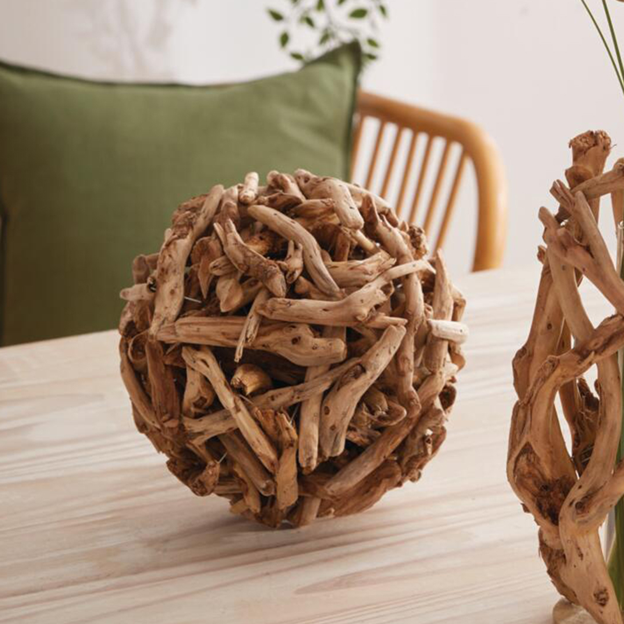 Kugel "Wurzelholz"  im Frank Flechtwaren Online Shop für Dekokugeln kaufen