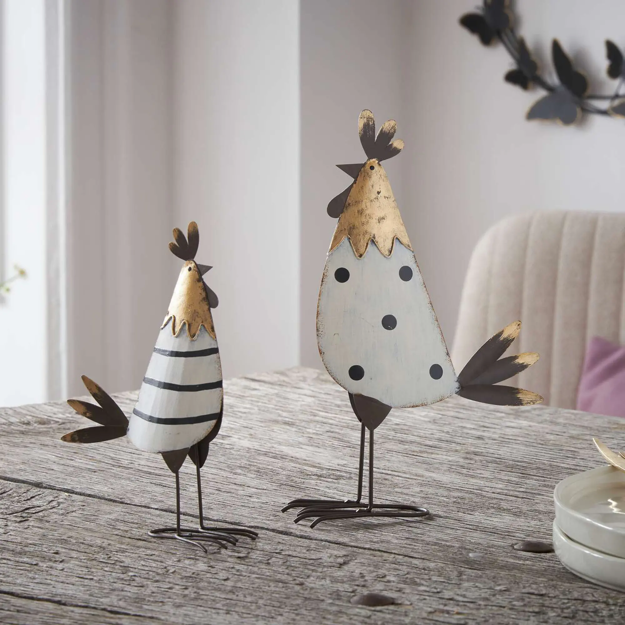 Figur "Hahn &amp; Huhn", 2er Set  im Frank Flechtwaren Online Shop kaufen