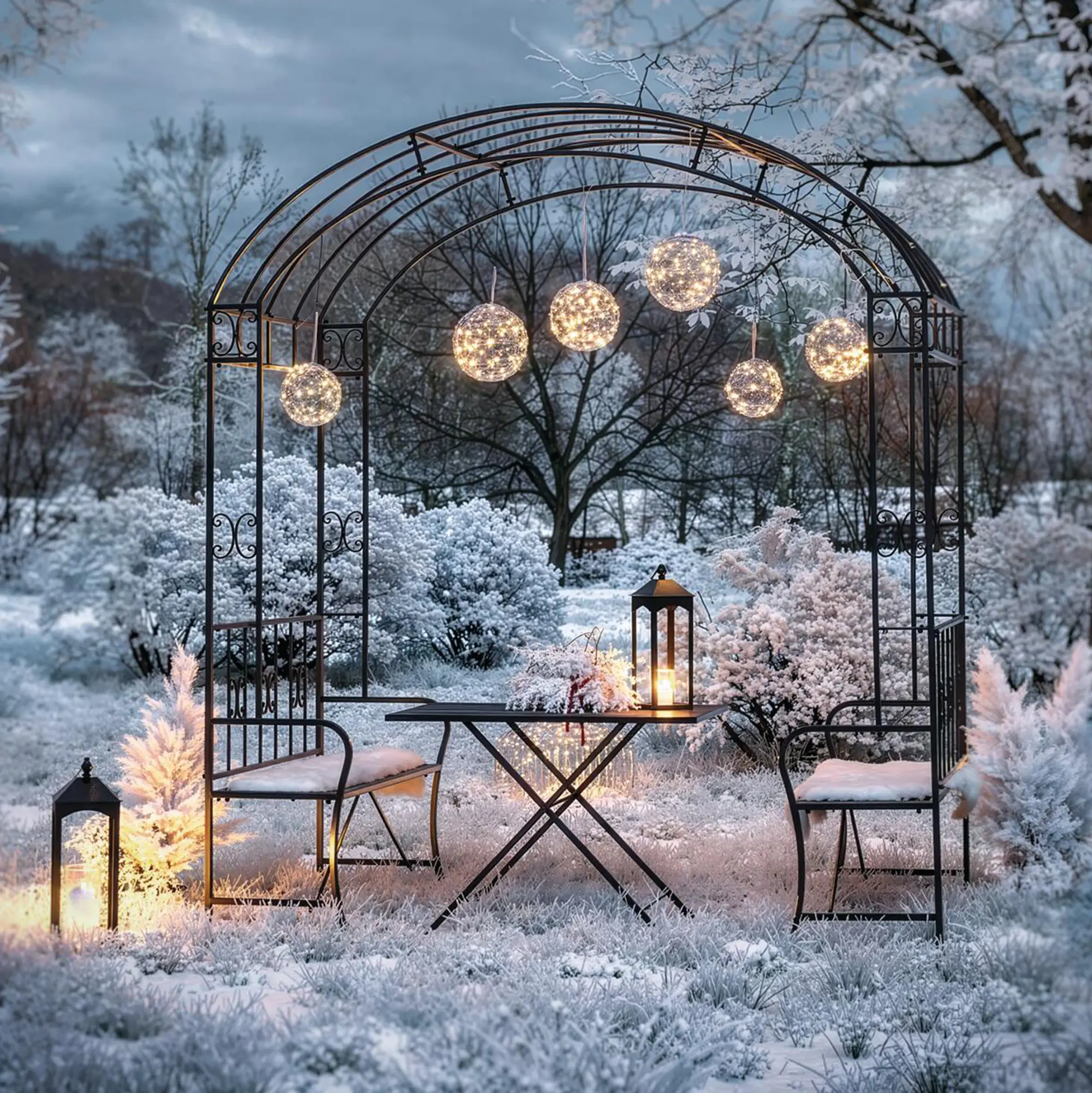 Rankbogen "Romance" mit Sitzbank  im Frank Flechtwaren Online Shop kaufen