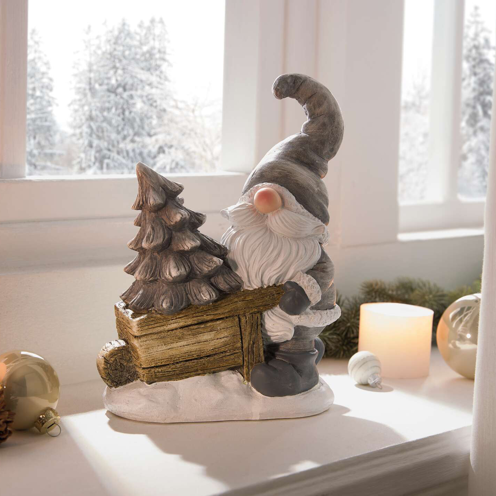 Wichtel "Schubkarren"  im Frank Flechtwaren Online Shop für Weihnachten kaufen