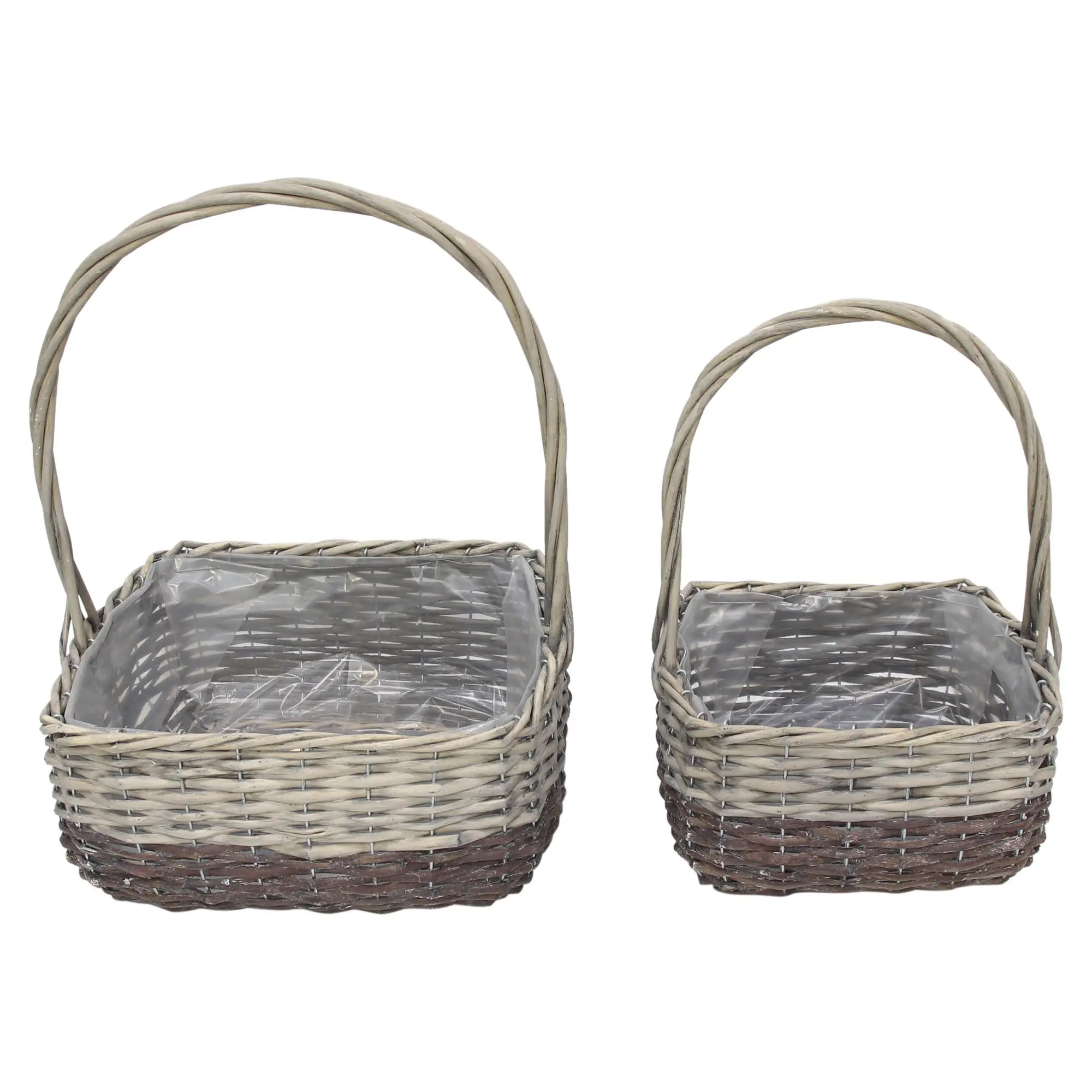 Pflanzkorb "Graue Weide", 2er Set  im Frank Flechtwaren Online Shop für Pflanzkörbe kaufen