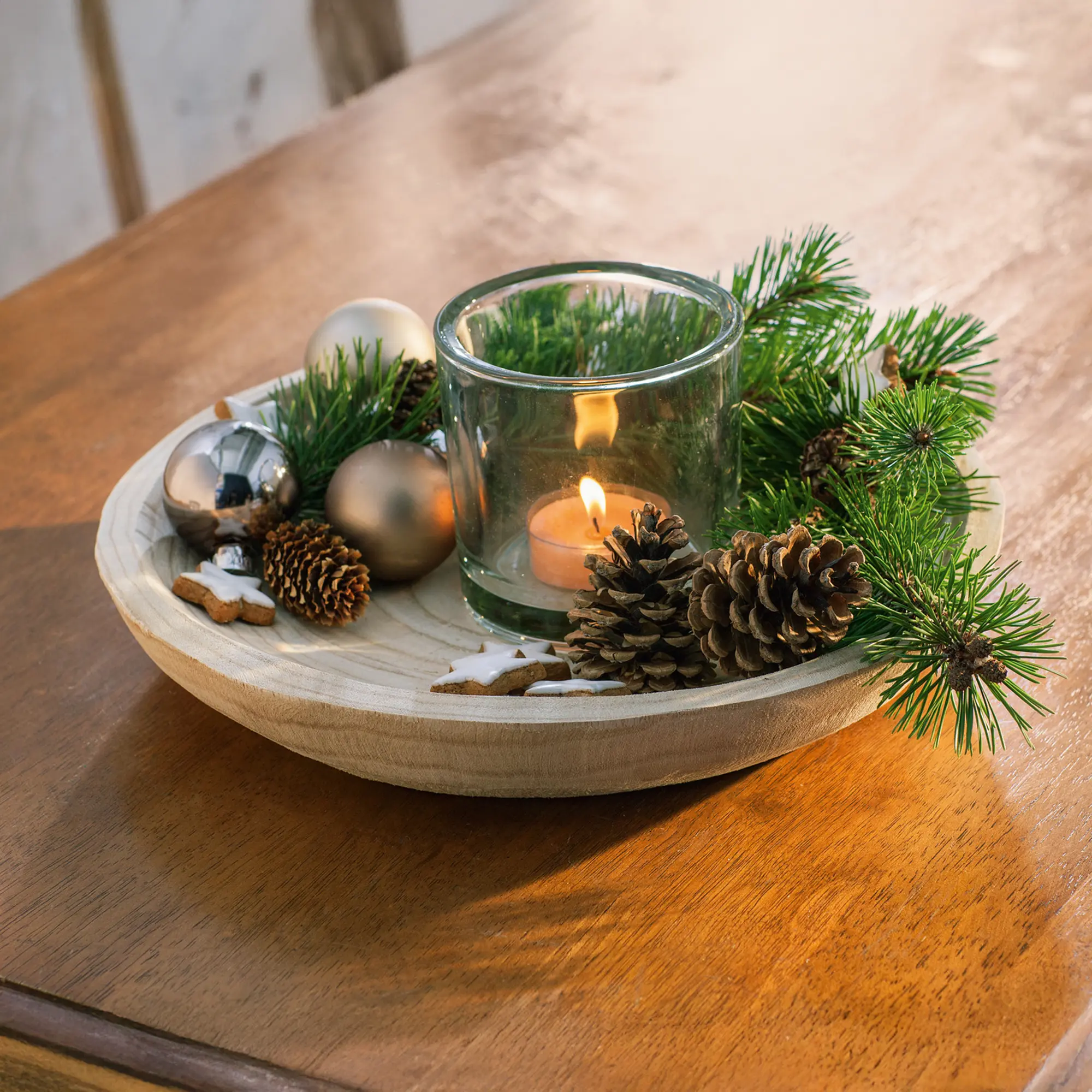 Schale "Wood", rund  im Frank Flechtwaren Online Shop für Ostern kaufen