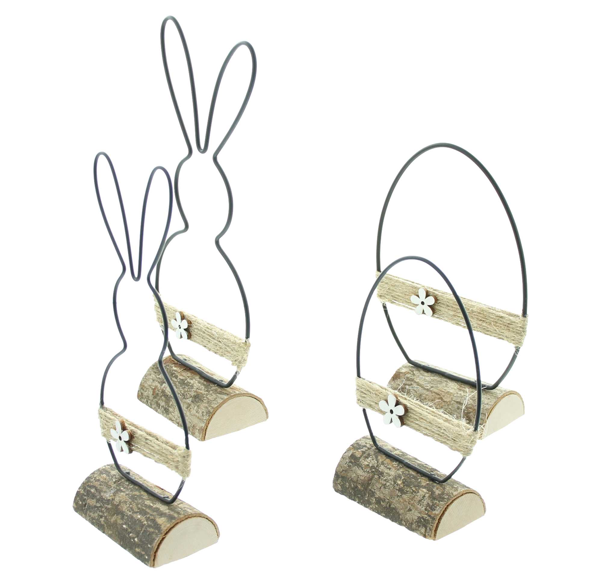 Osterdeko "Modern", 4er Set im Frank Flechtwaren Online Shop für Ostern kaufen Osterdeko "Modern", 4er Set im Frank Flechtwaren Online Shop für Ostern kaufen