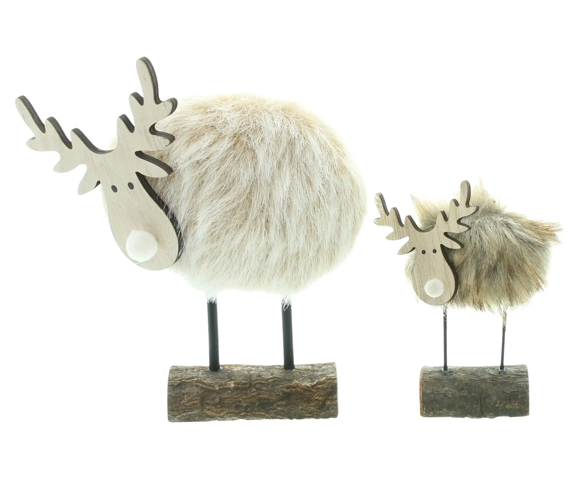 Figur "Elch", 2er Set  im Frank Flechtwaren Online Shop für Dekofiguren kaufen