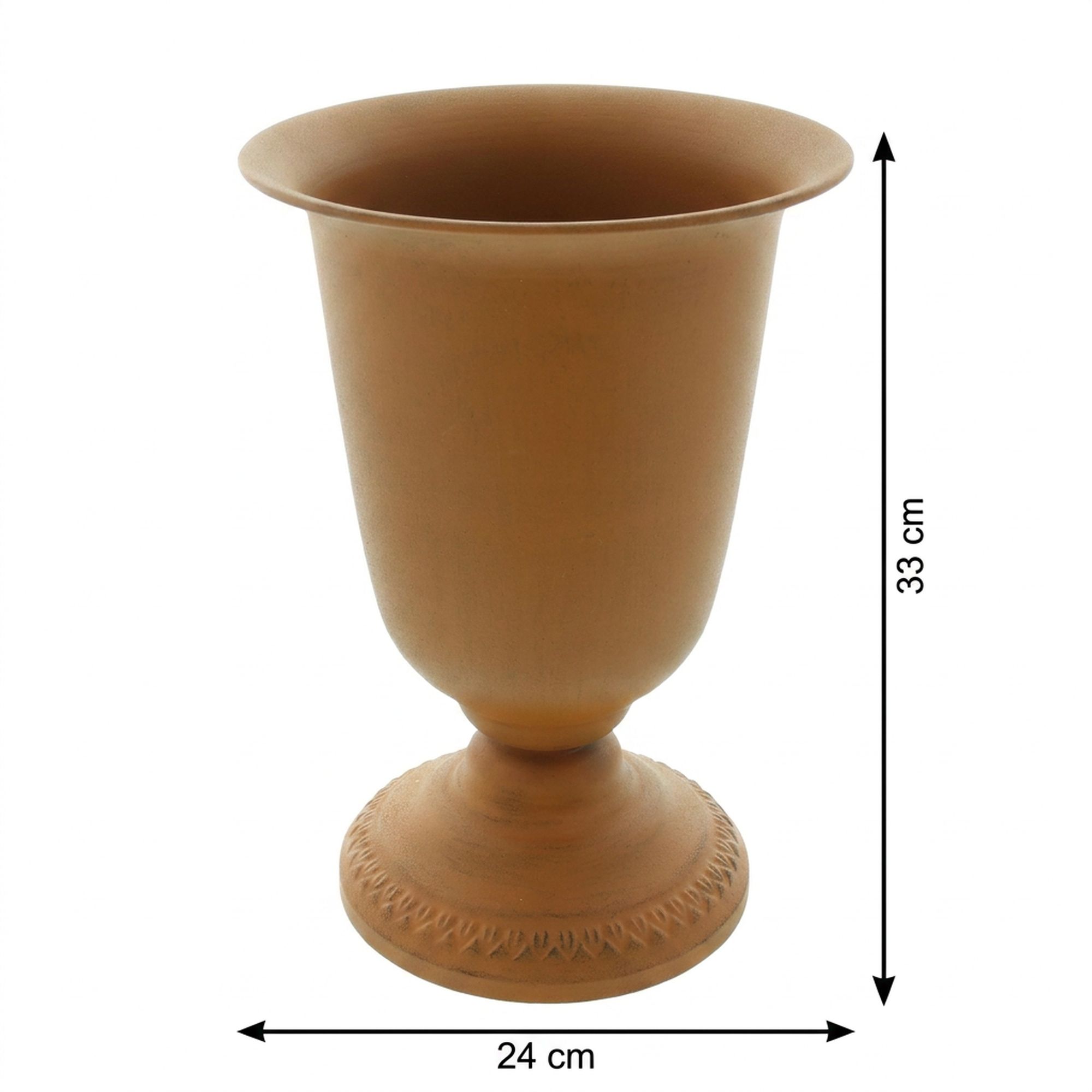 Pflanzpokal "Rostoptik"  im Frank Flechtwaren Online Shop für Pflanztöpfe kaufen