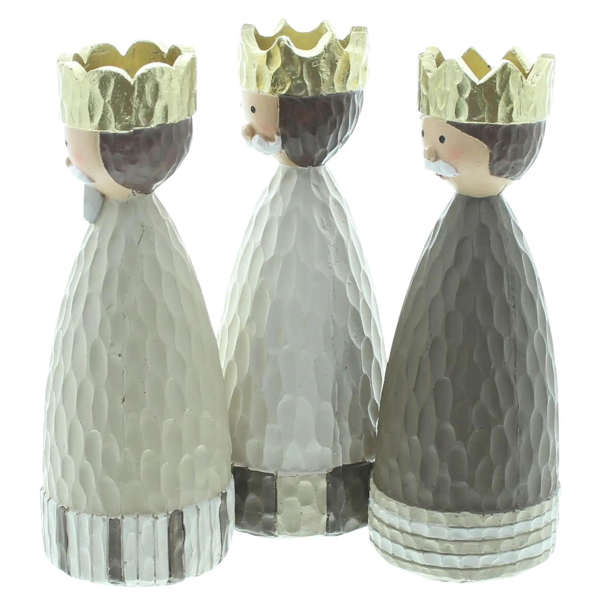 Deko-Figur "König mit Goldkrone", 3er Set  im Frank Flechtwaren Online Shop für Weihnachtliche Dekofiguren kaufen