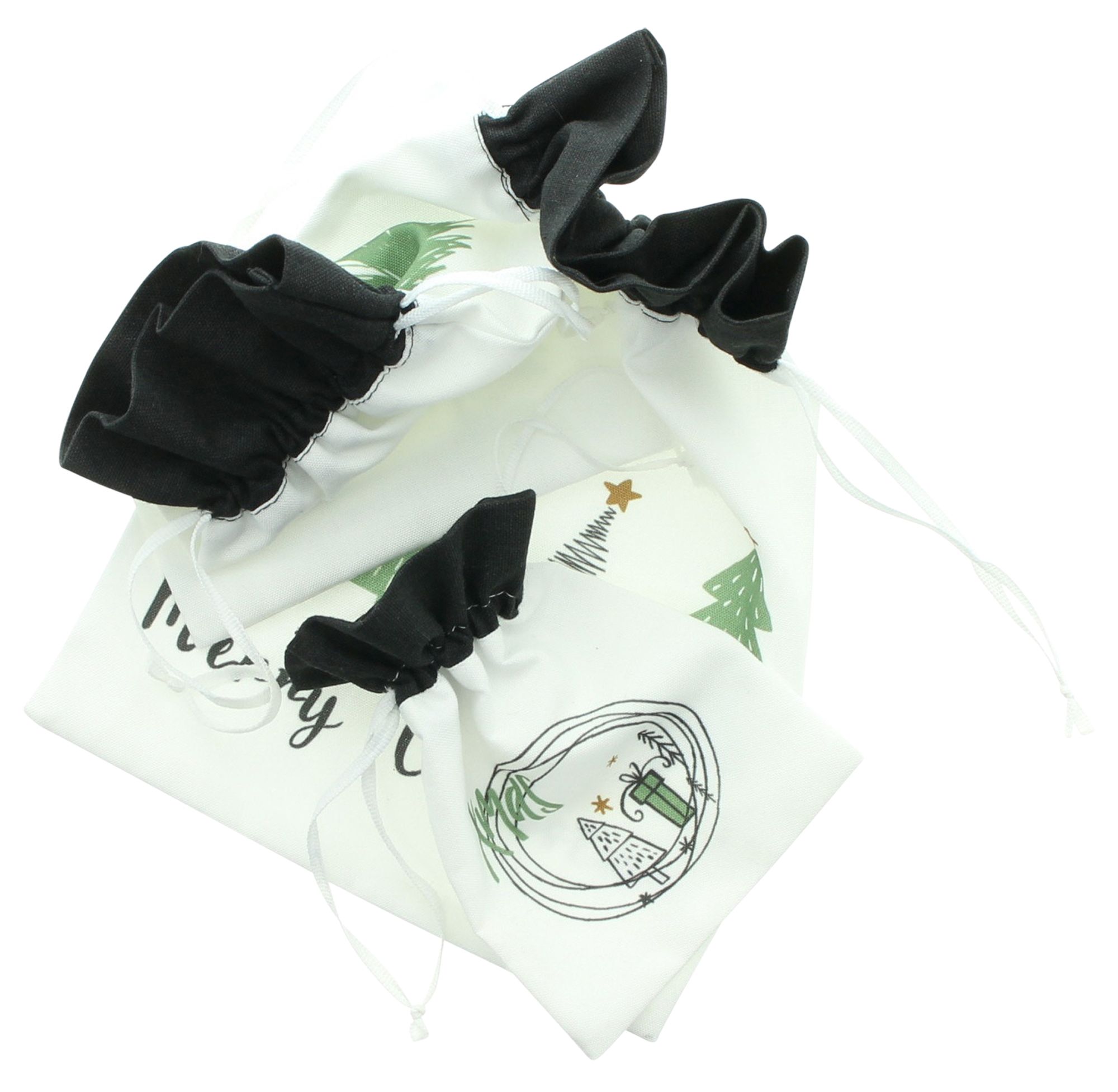 Geschenktäschchen "XMAS", 3er Set  im Frank Flechtwaren Online Shop für Weihnachten kaufen