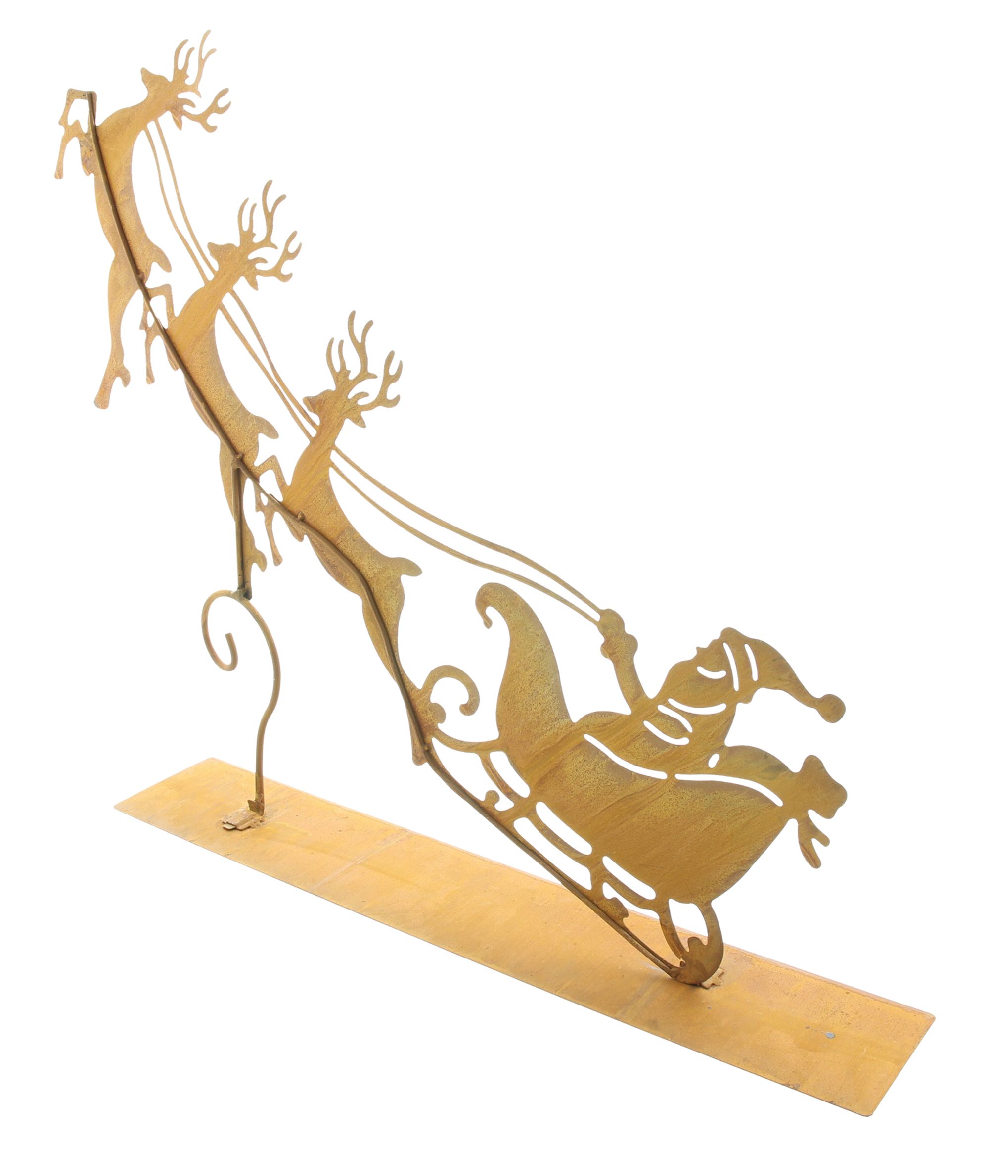 Metalldeko "Santa mit Schlitten" im Frank Flechtwaren Online Shop für Weihnachten kaufen Metalldeko "Santa mit Schlitten" im Frank Flechtwaren Online Shop für Weihnachten kaufen